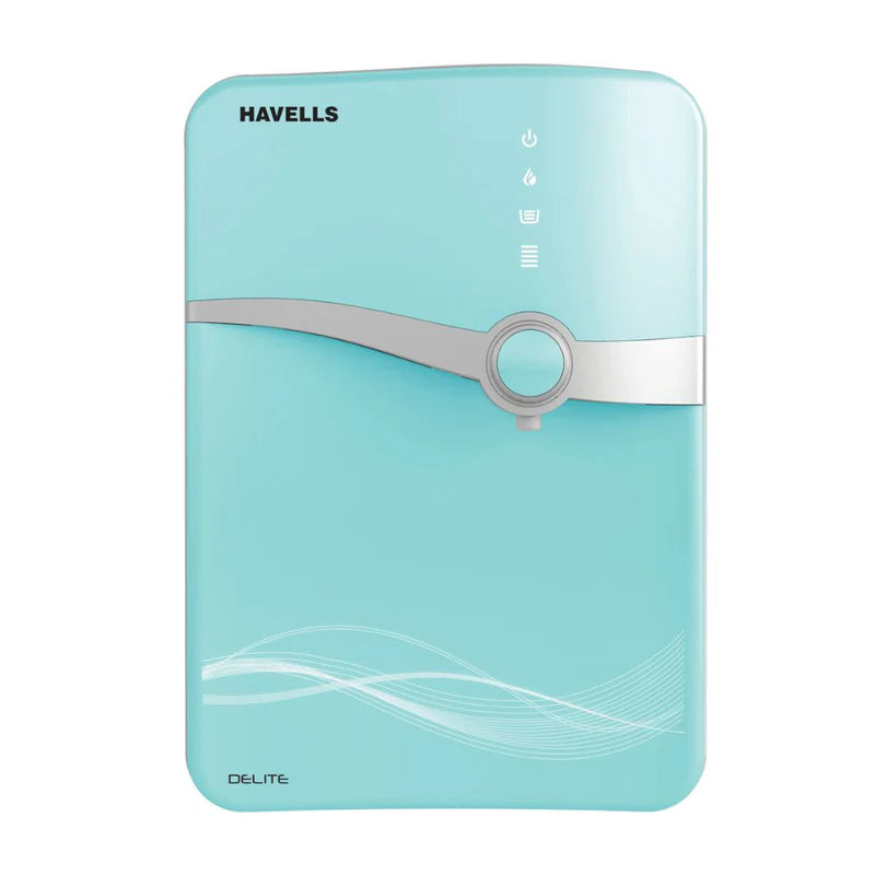 Havells Delite Plus Recovery 6.5 Litre Absolutely Safe RO+UV Purified Alkaline Water Purifier with 11 Stages Double Protection: SS Tank with UV LED (sky)