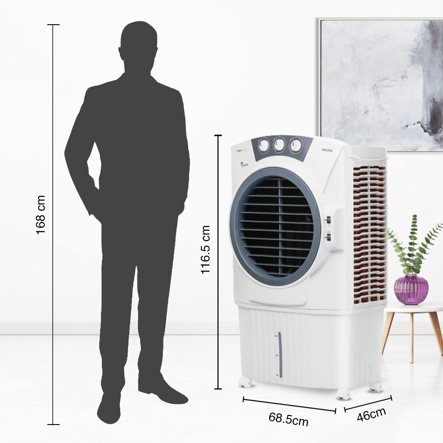 Voltas Grand 52 Desert Cooler - 52L, Off-White