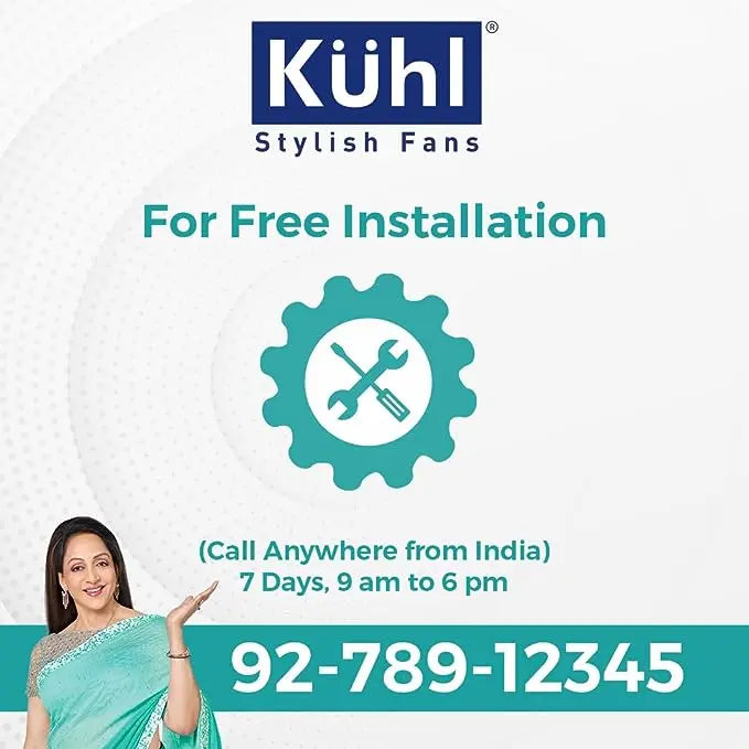 KUHL Platin D18 Stylish BLDC Fan | Low Power 30W | High Air Flow | 8 Aerodynamic ABS Blades | Low Noise | Down Light | 1200 mm sweep | Operate on Remote-Mobile-Alexa | Reverse Mode |5 Star Rated| Brow