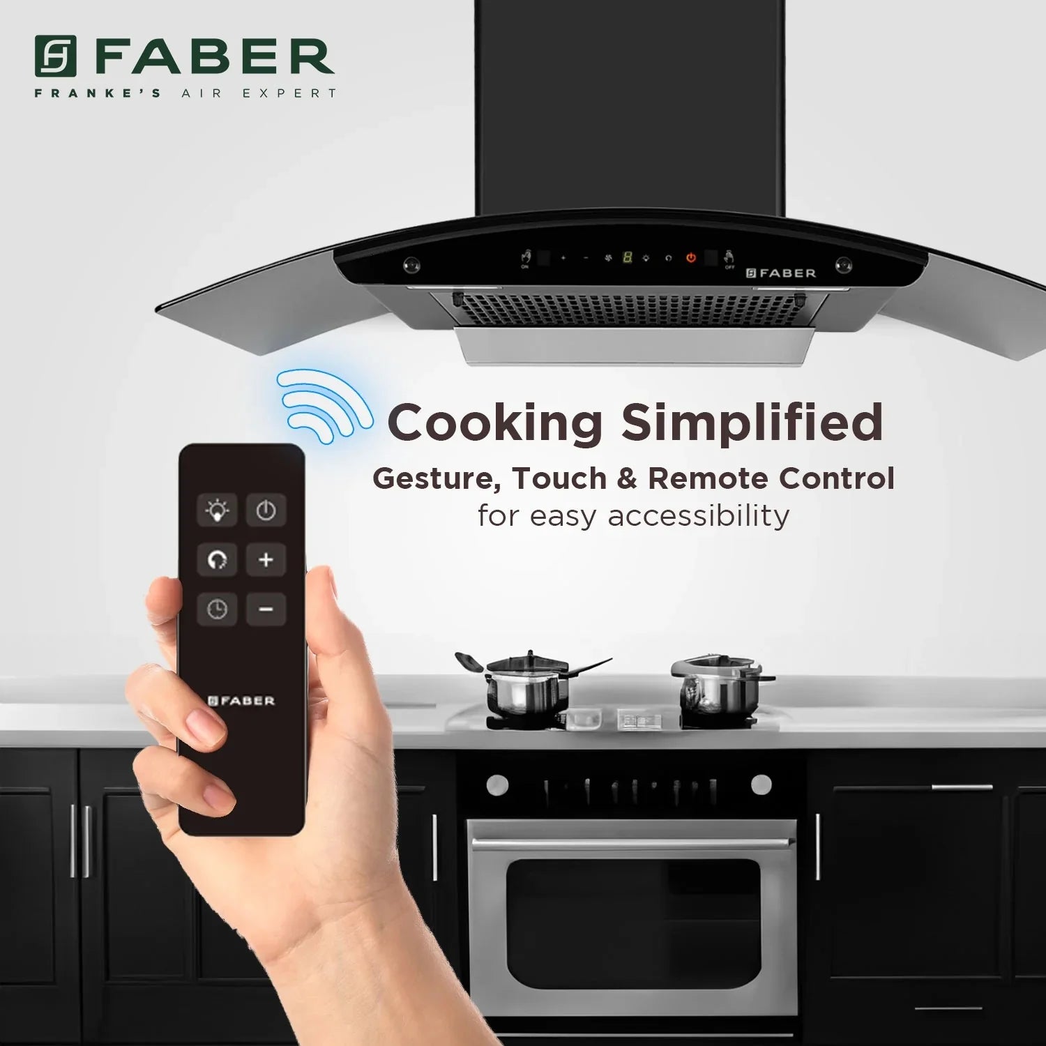 Faber 90 Cm Autoclean Filterless Kitchen Chimney - HOOD MYSTIC HC SC FL BK IN