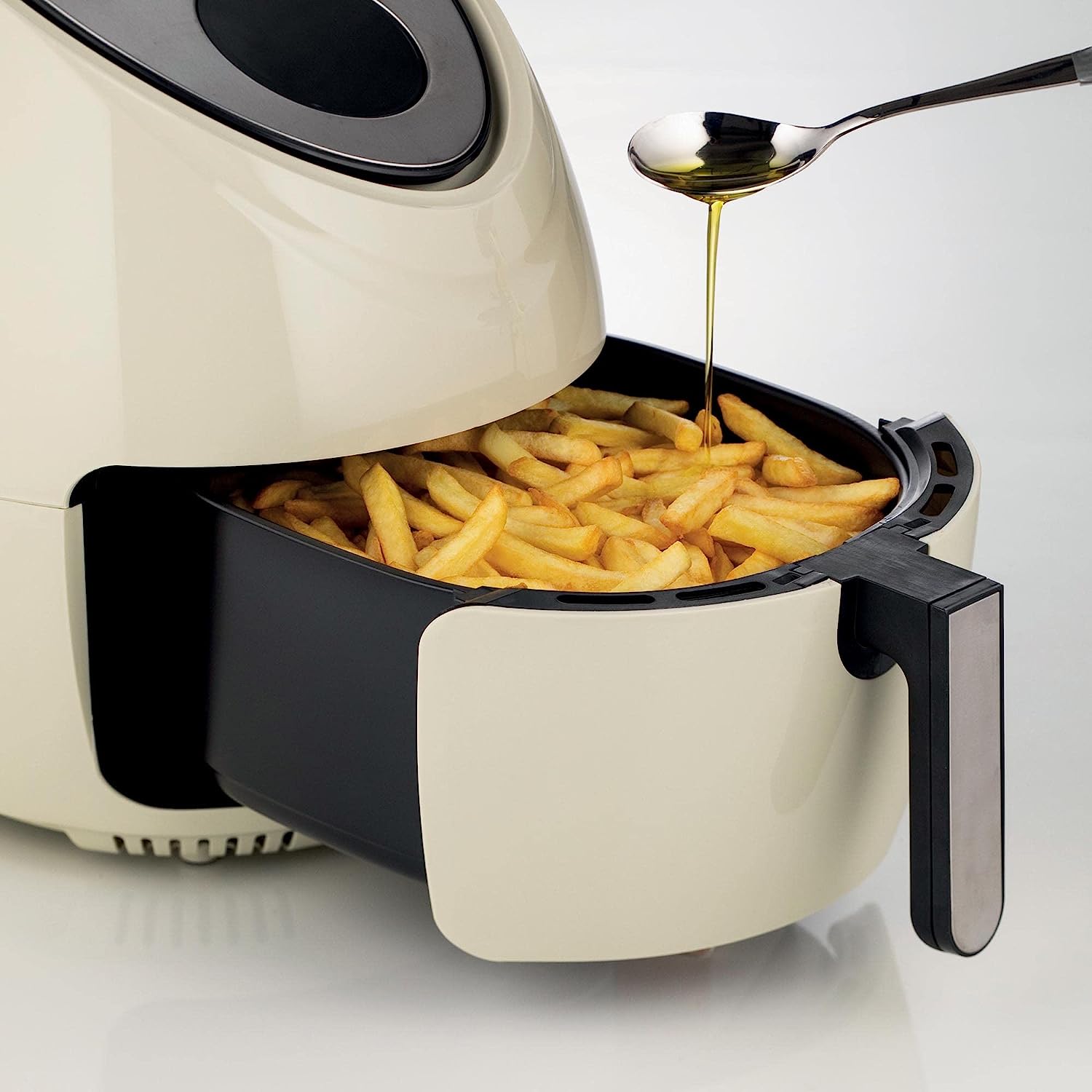 Ariete 4618, Airfryer max XXL, Air Fryer, 5.5 Liters, Fries Without Oil 2.5 kg of Chips, 1800 Watt, Beige