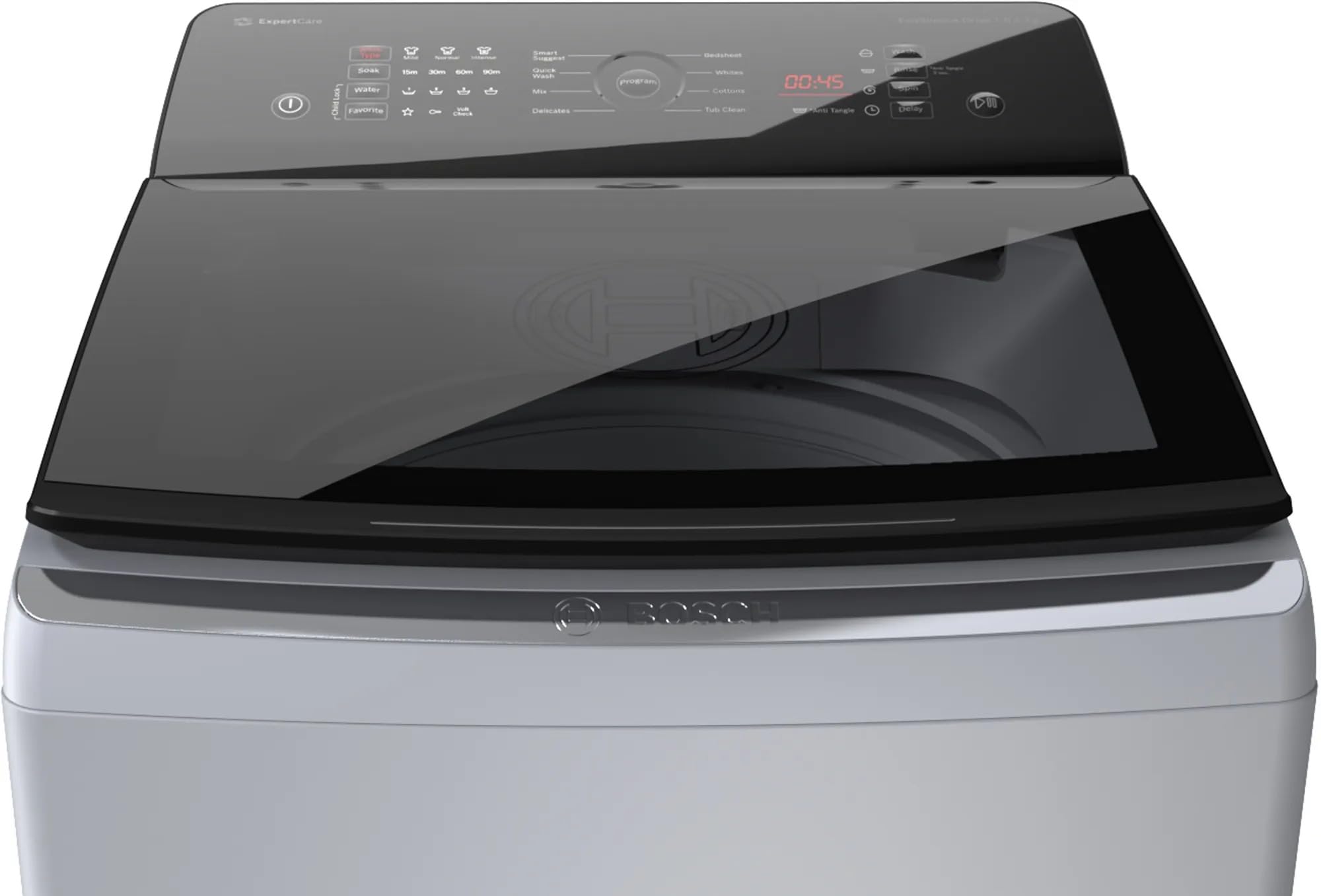 Bosch 8.0 kg 5 Star Fully-Automatic Top Loading Washing Machine (WOE802S7IN, ‎Grey, Expert Care)