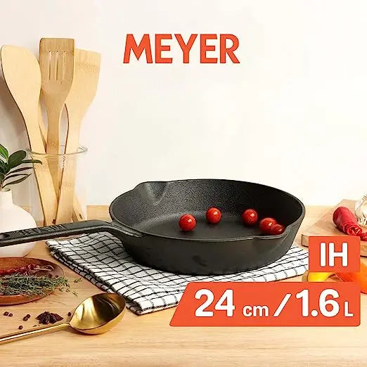 Meyer Cast Iron Skillet 48242 24cm Black