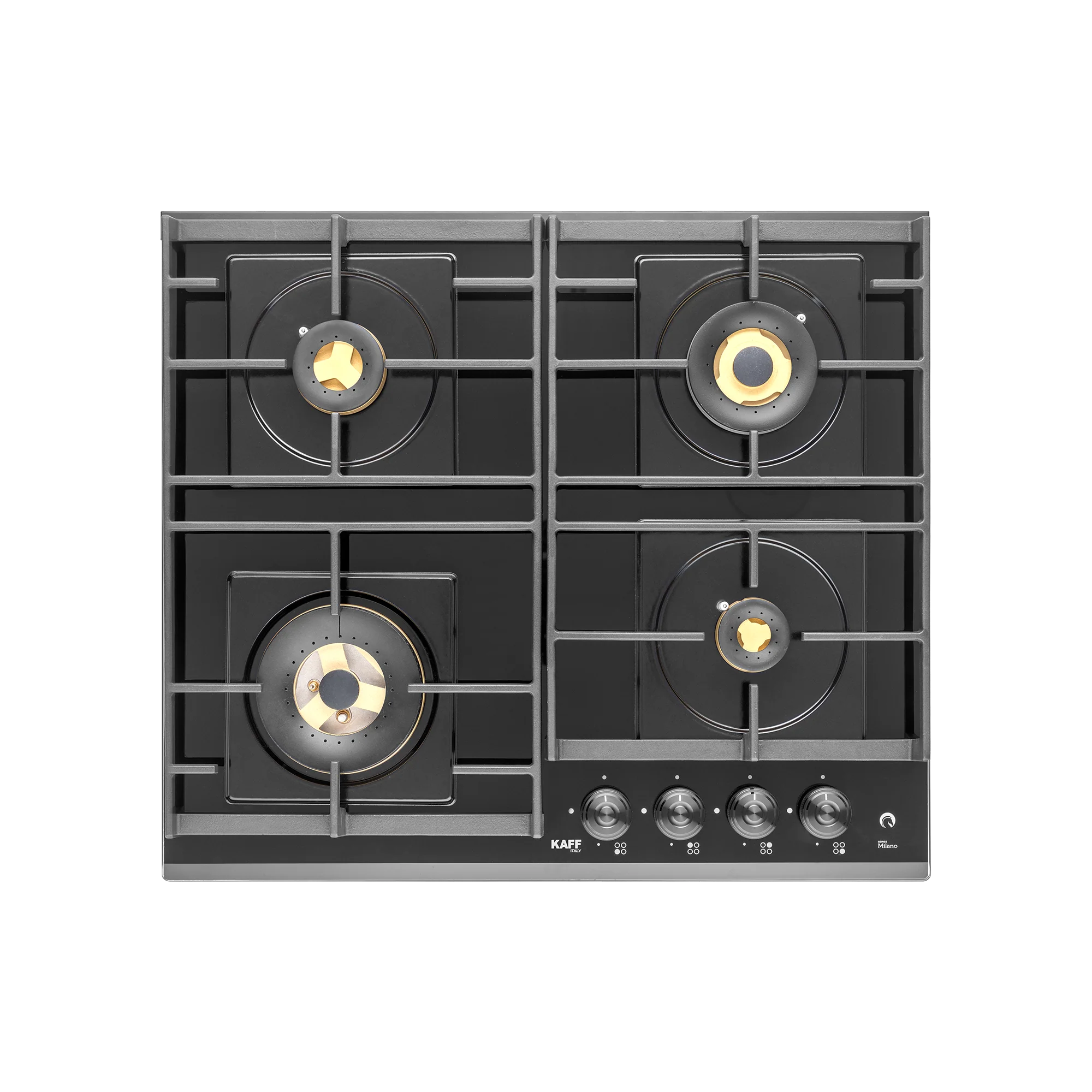 Kaff MFBX 604 Built-in Hob with 4 Full Brass Burners and Square Drip Tray