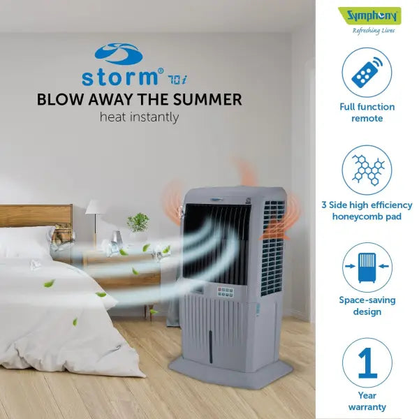 Symphony Storm 70i Desert Air Cooler (70L, Grey)