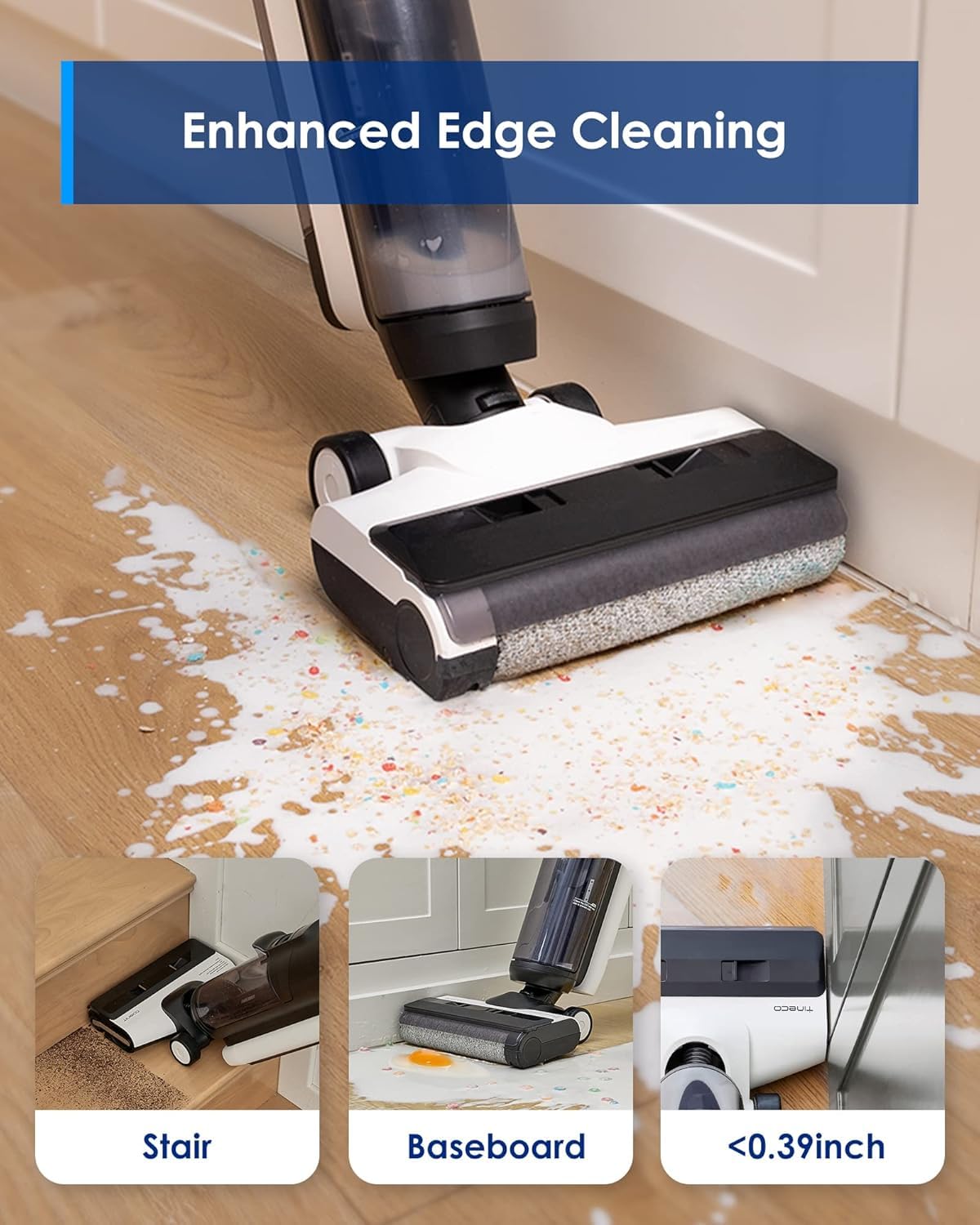 Tineco S5 Combo Cordless Wet & Dry Vacuum Cleaner: Handvac Conversion, Lightweight, Self-Propelled, Hands-Free Self-Cleaning