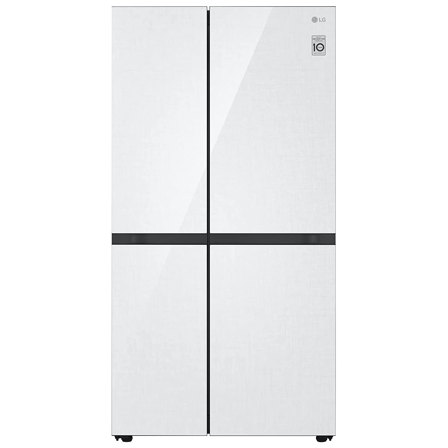 LG Side-by-Side Refrigerator GC-B257UGLW: 694L Frost Free Smart Inverter, Linen White