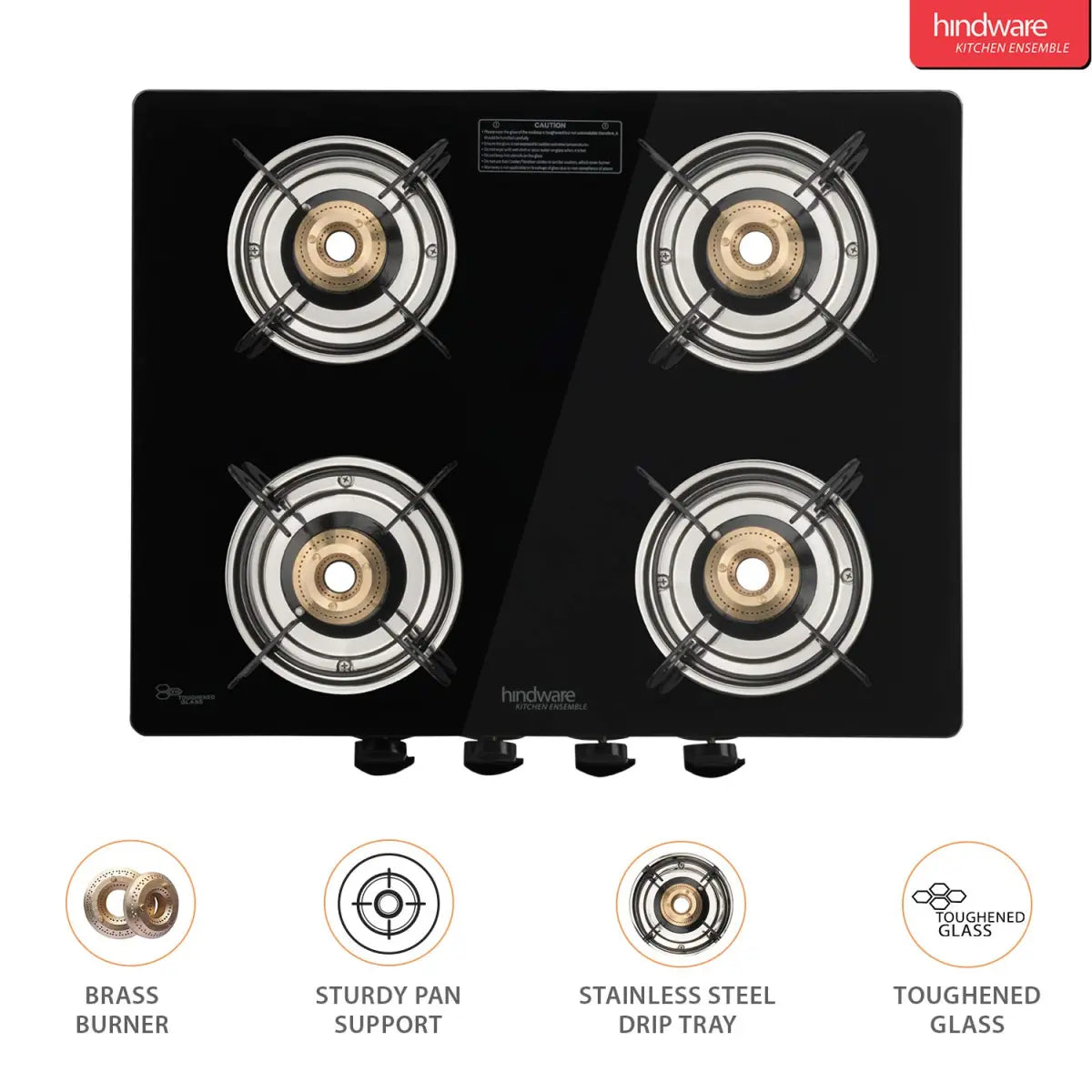 Hindware Armo GL 4B AI குக்டாப் (கருப்பு)