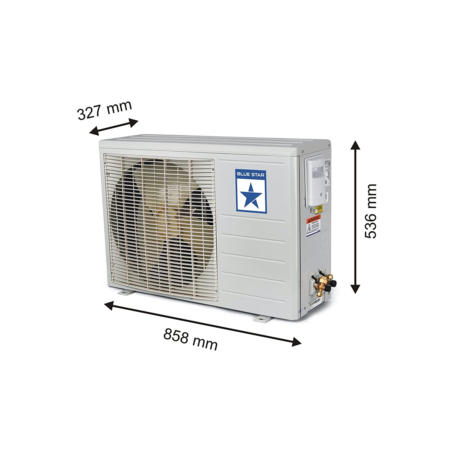 Blue Star 1 Ton 2 Star Fixed Speed Split AC (Copper, Anti Corrosive Gold Fins, Dry Mode, Eco Mode, Hidden Display, Self Diagnosis, Stabiliser Free Operation, Turbo Cool, 2023 Model, FA212YNU,White)