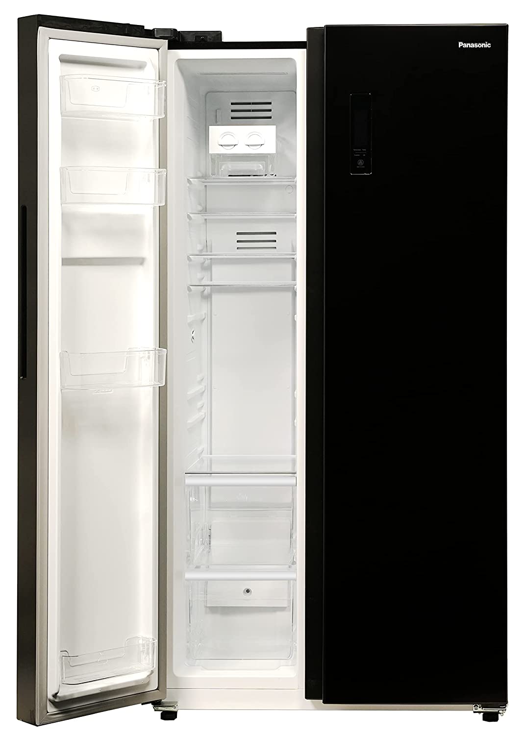 Panasonic 592 L Wifi Inverter Frost-Free Side by Side Refrigerator (NR-BS62MKX1, Black, Stainless Steel Finish)