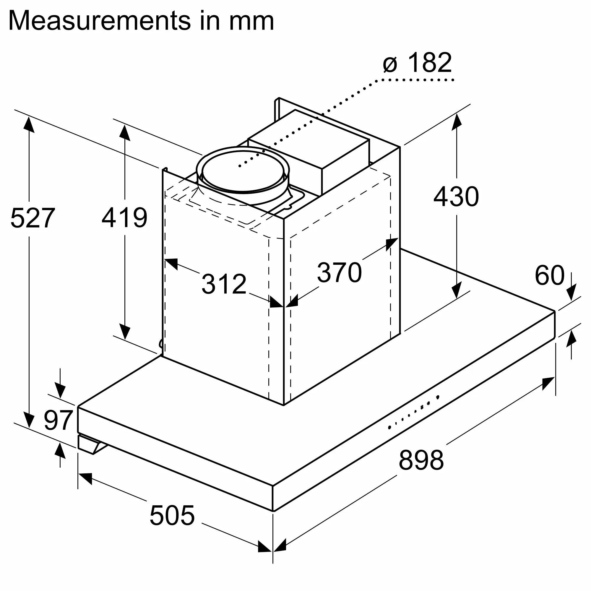 போஷ் சிம்னி 90CM செல்ஃப் கிளீன் சீரிஸ் DWBA98H60I பிளாக்