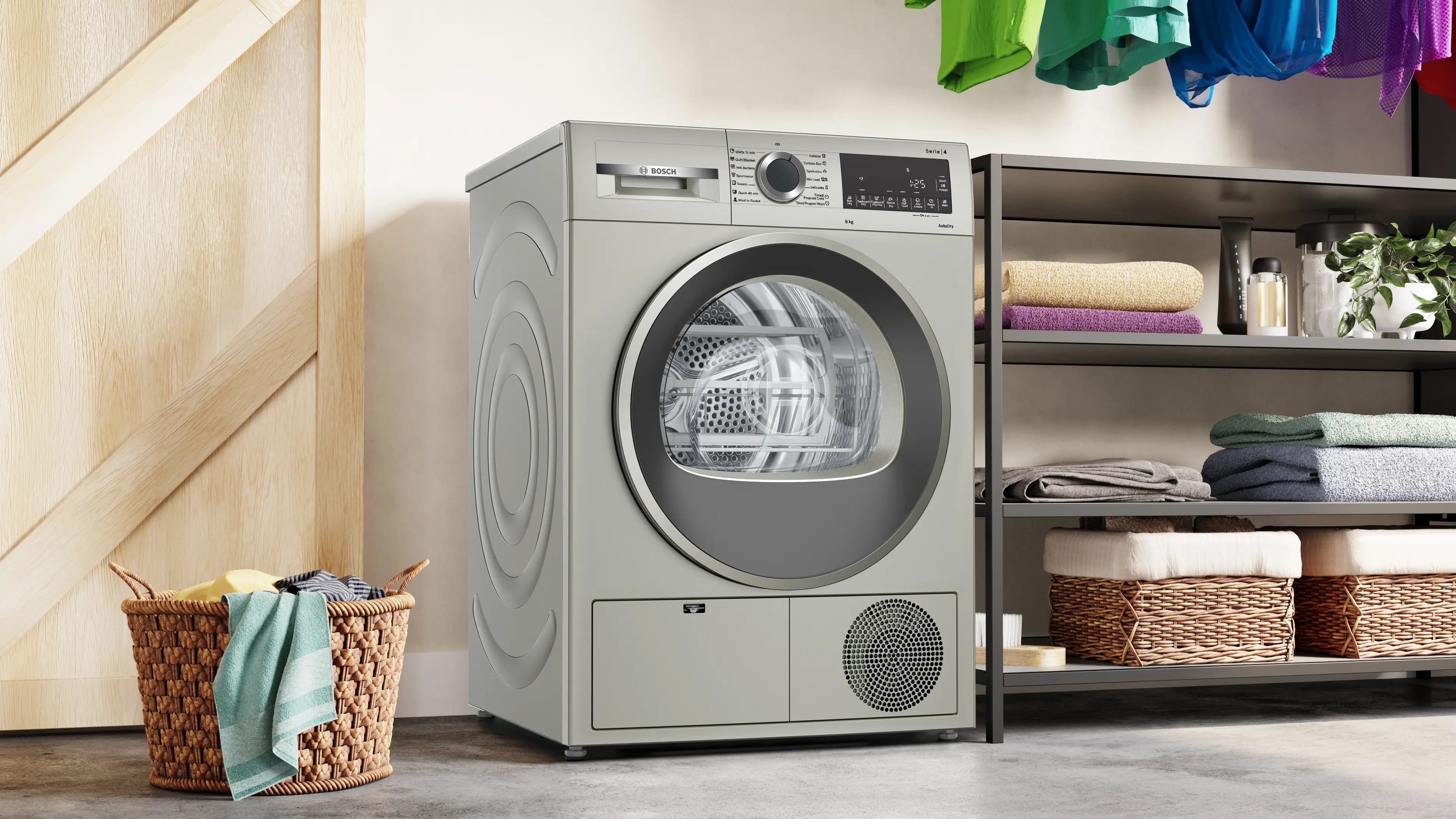 Bosch 9kg Front Load Condenser Tumble Dryer (2024 Model, WPG24108IN, 5 Drying Options, 14 Programs, Allergy Plus)