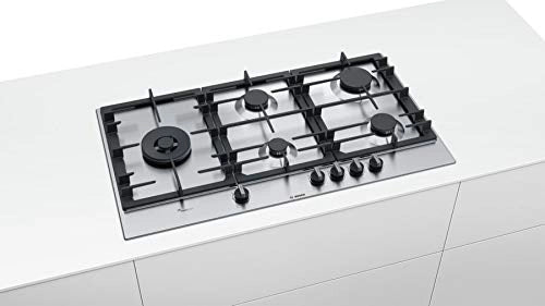 Bosch Built in Gas Hob Stainless Steel 5 Burner Silver PCS9A5C90I