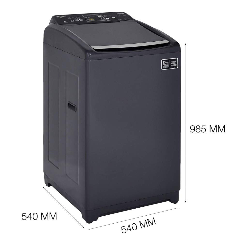 Whirlpool 7.5 Kg Fully-Automatic Top Loading Washing Machine (Stainwash Deep Clean (N) 10 YMW, Grey, Inbuilt)
