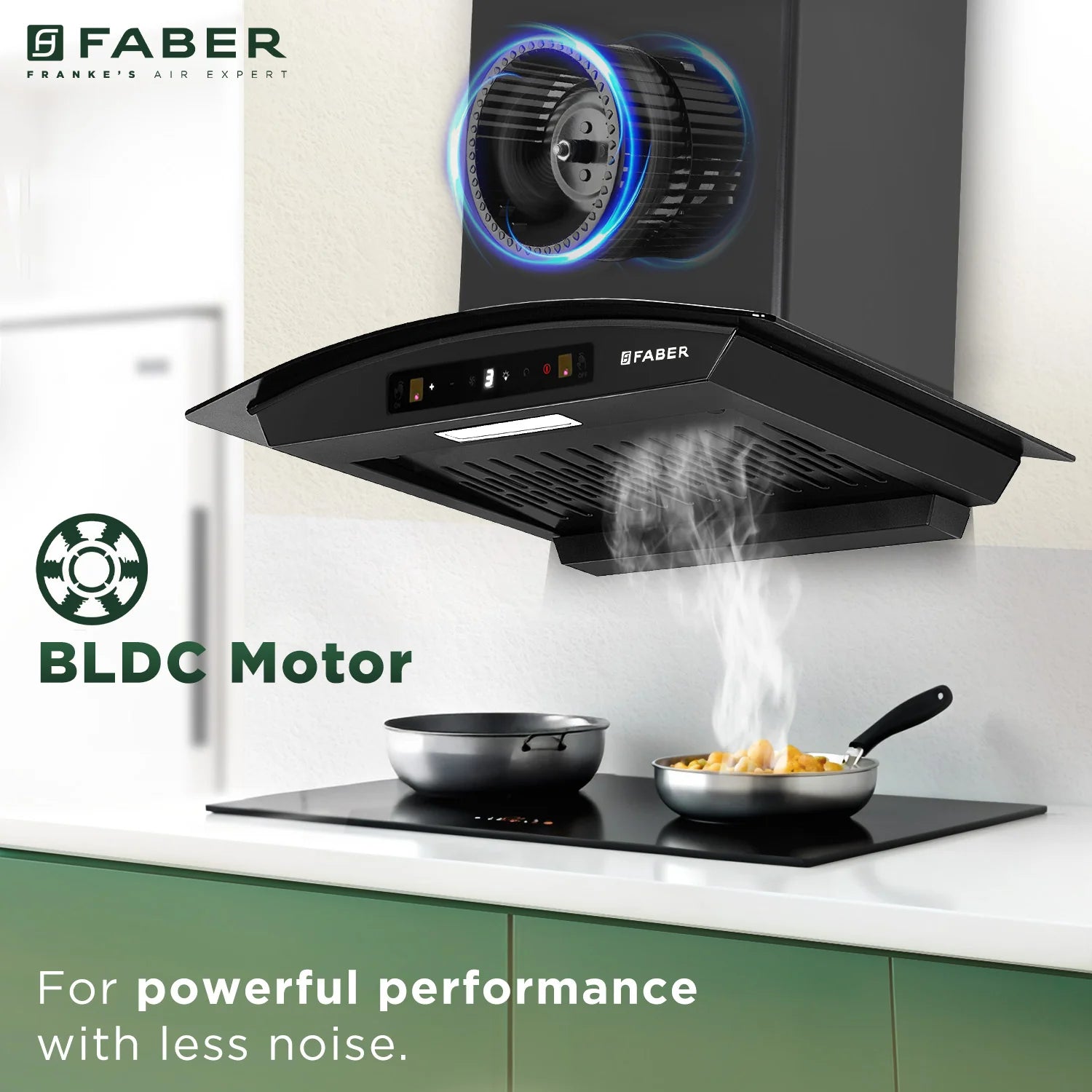 Faber Kitchen Chimney Hood ZEAL BLDC HC SC FL BK IN 60 - C: Efficient and Stylish