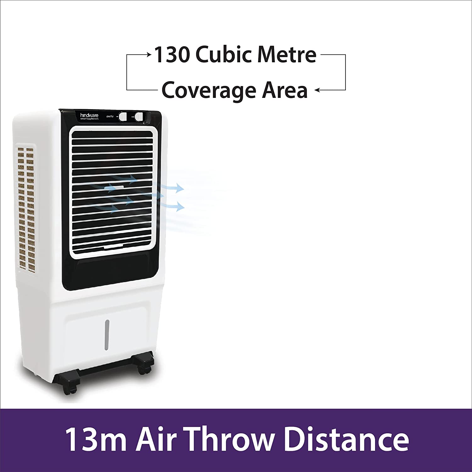 Hindware Snowcrest Arctic 90L Air Cooler Black & White