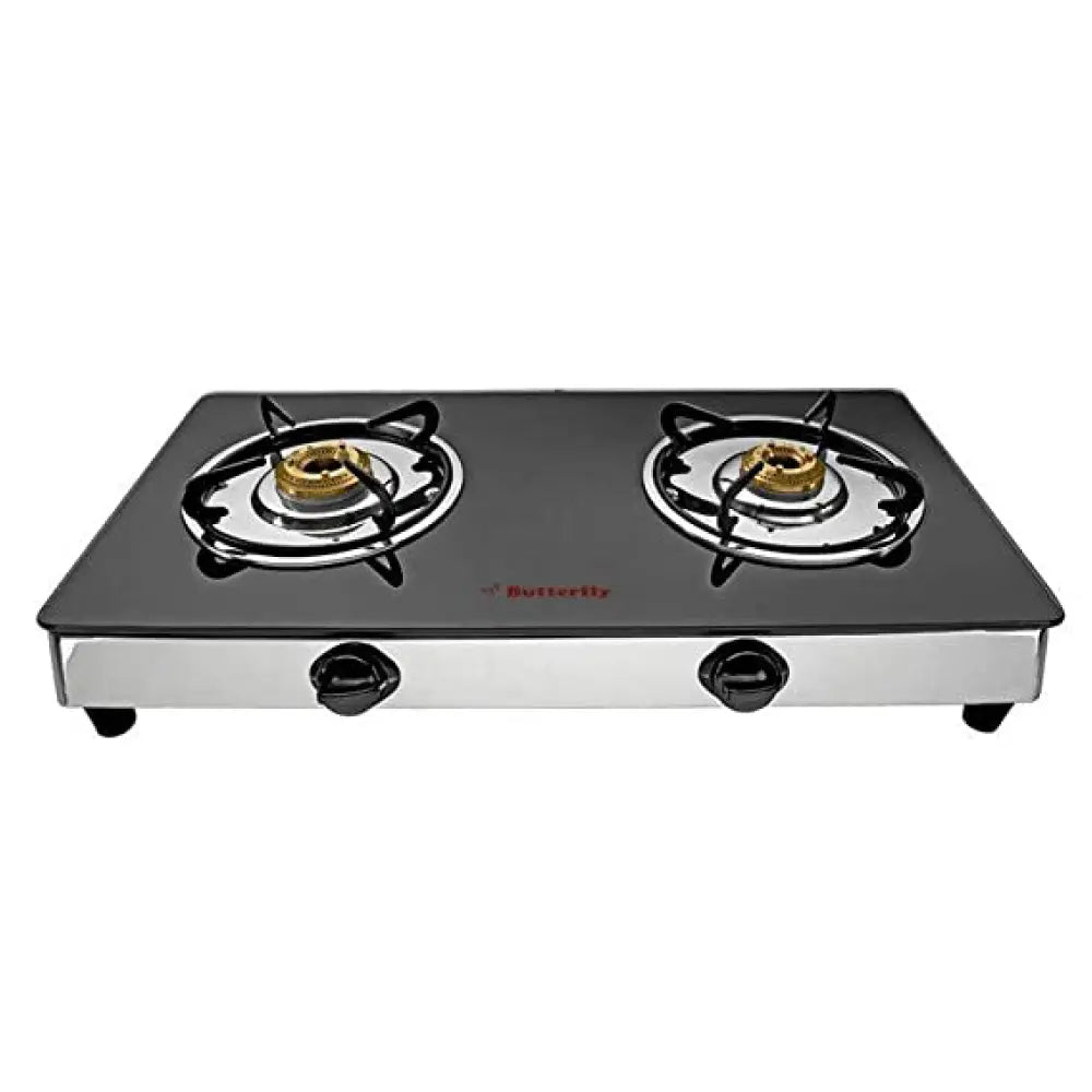 Butterfly Reflection 2B Back Nozzle Glass Top Gas Stove