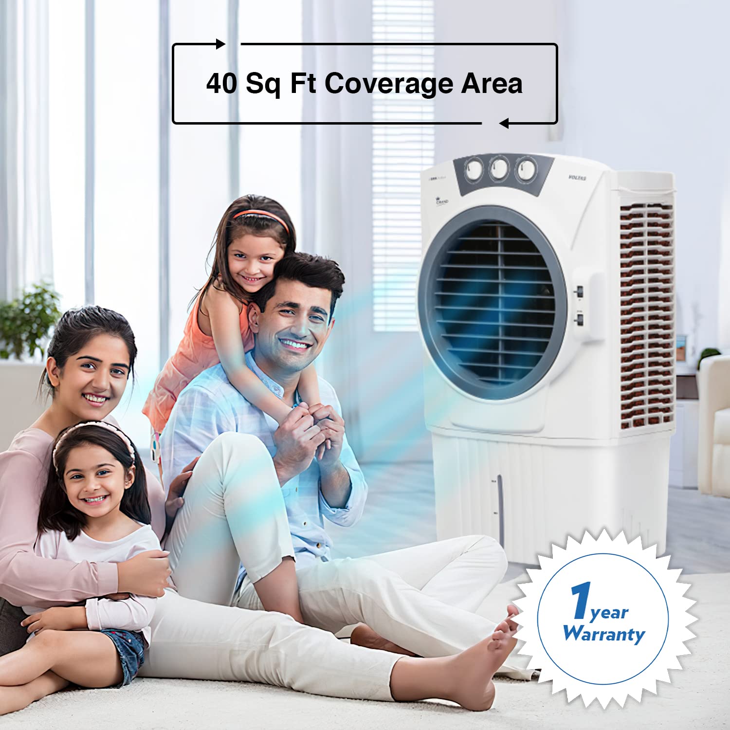 Voltas Grand 52 Desert Cooler - 52L, Off-White