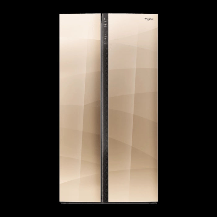 Whirlpool W series 603 L Side By Side Frost Free Refrigerator(6th Sense CloudFresh Technology, Crystal Gold, 10 Years Warranty )