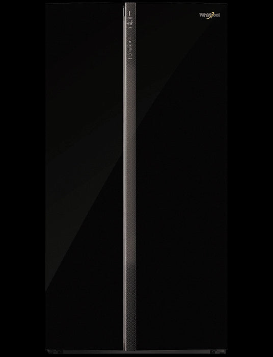 Whirlpool W series 603 L Side By Side Frost Free Refrigerator (6th Sense CloudFresh Technology, Crystal Black, 10 Years Warranty )