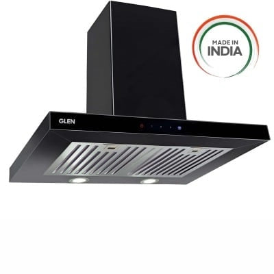 Glen Electric Kitchen Chimney Touch Sensor 60 cm 6056 SX TS 1000 m3/h - Black