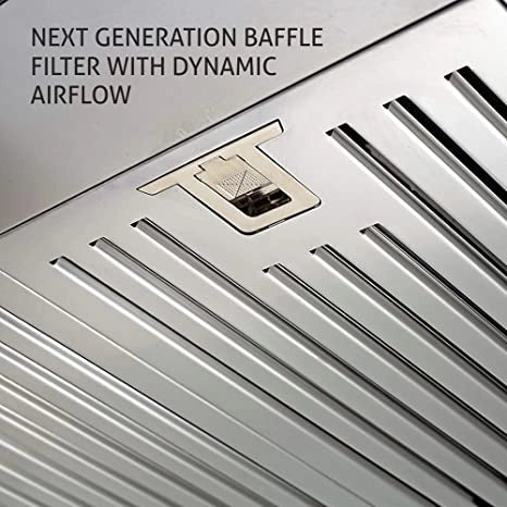 Glen 60cm 1000 m3/h Curved Glass Chimney (6071 SS, Baffle Filters, Push Button Control, Grey)