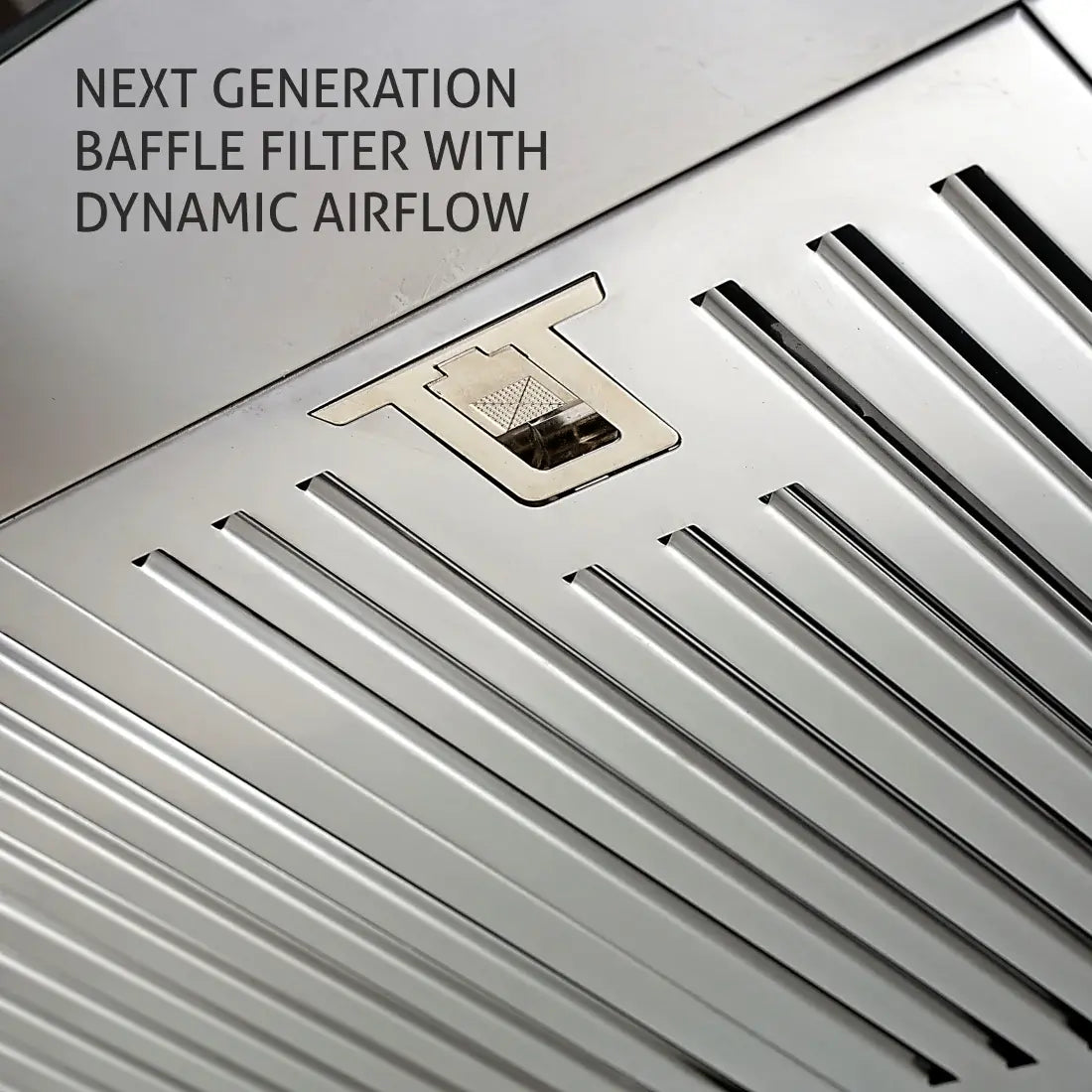 Glen Kitchen Chimney Island 6071 Baffle Filter 90 cms - Push Button