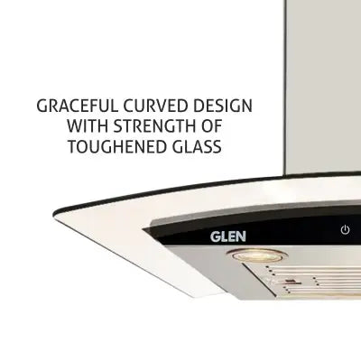 Glen Kitchen Chimney Baffle Filter 60 cm 6071 EX TS - Stainless Steel, Touch Control