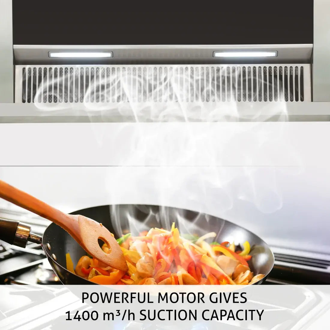 Glen 6072 AC Auto Clean Filter less Chimney with Touch Control 1400 m3/h - 60 cm