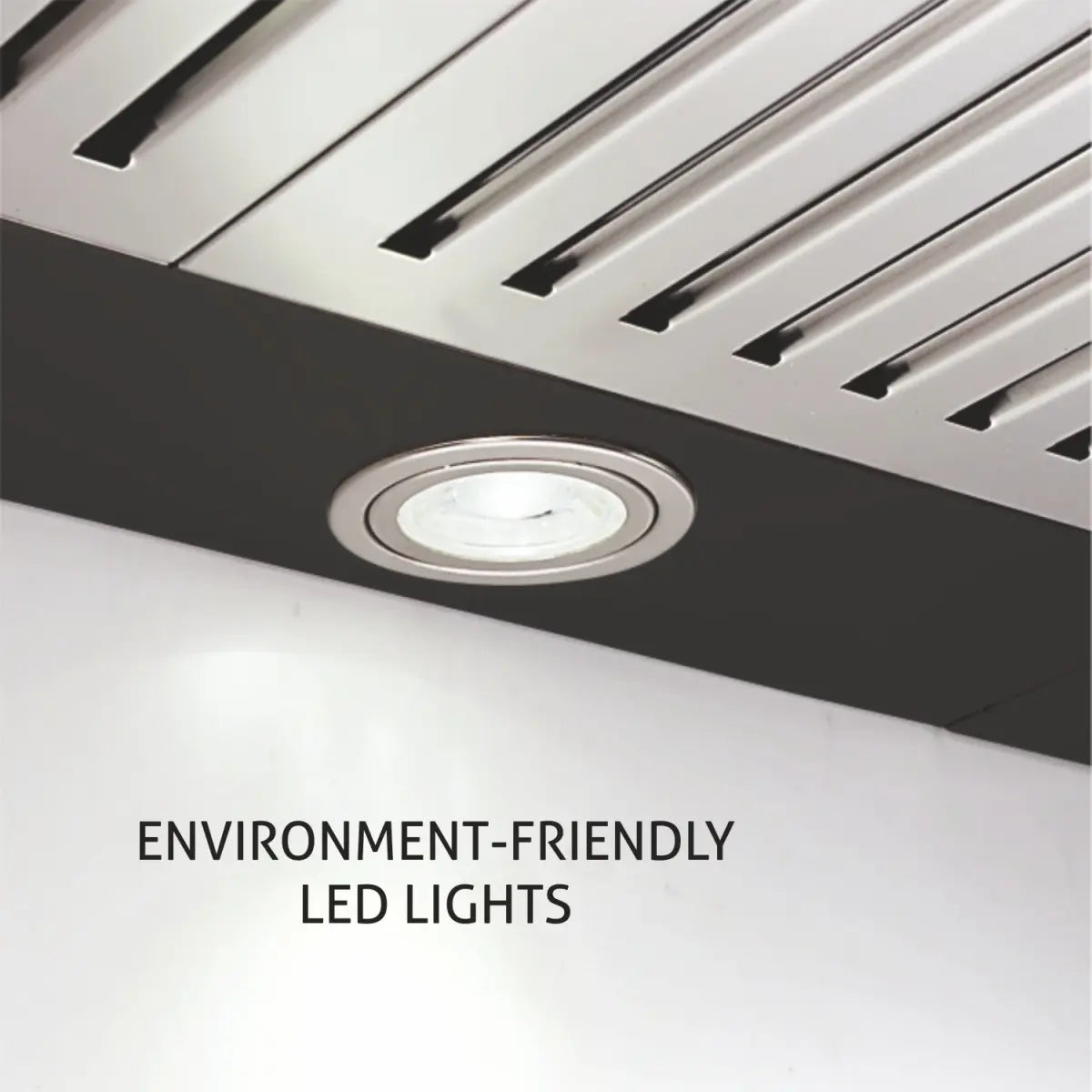 Glen Designer Chimney 6077 1250m/h Baffle Filters Black - 60 cm