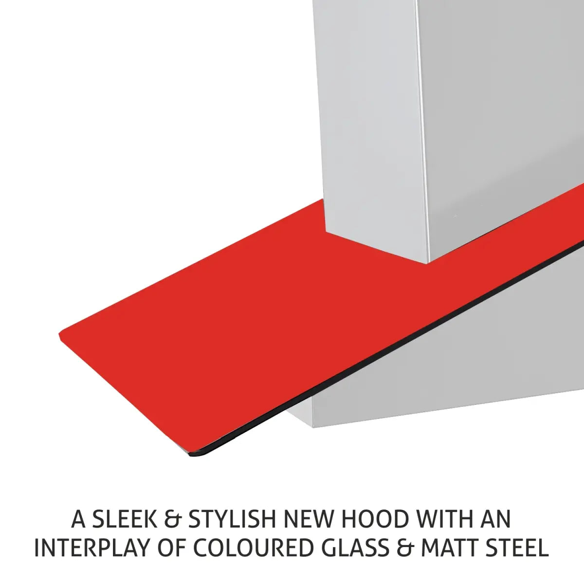 Glen Designer Push Button Ductless Chimney 6077 Red 1000 m3/h - 60 cm