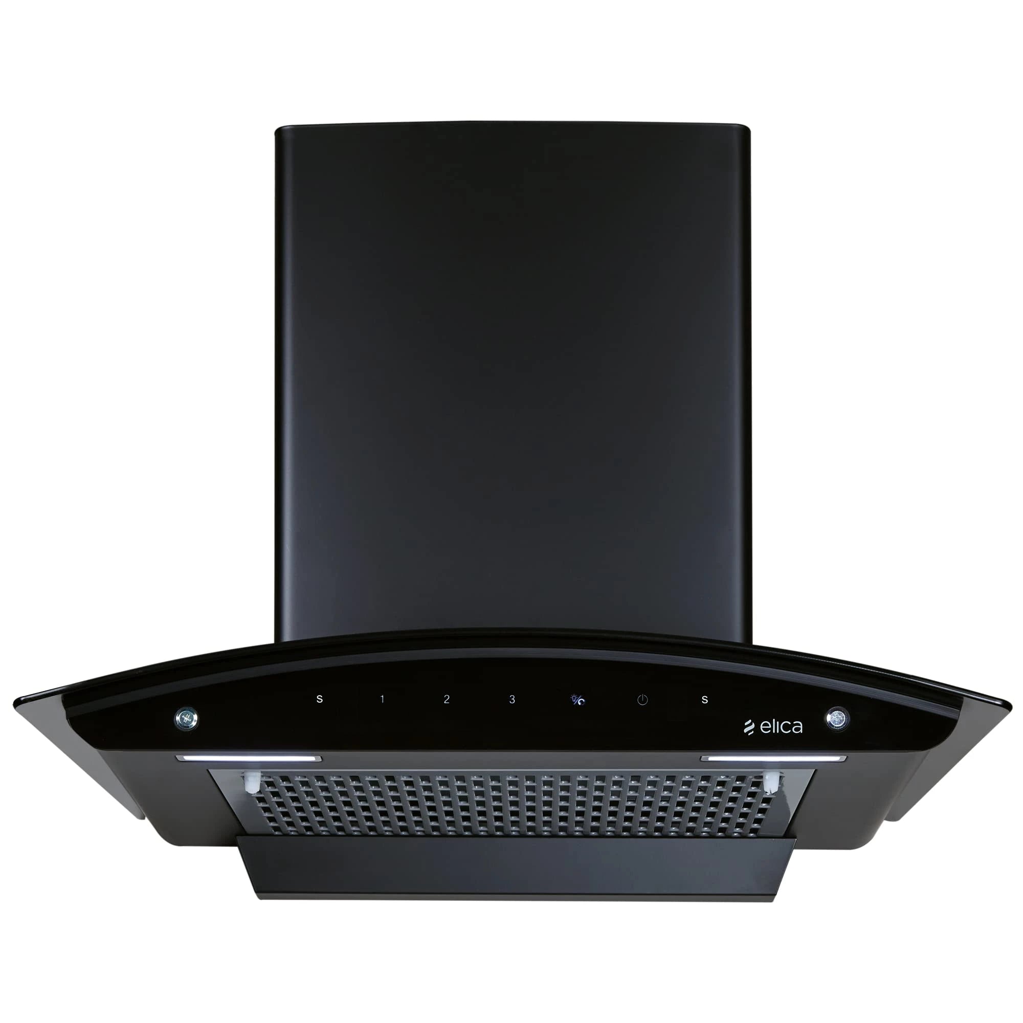 Elica 60 cm 1200 m3/hr Filterless Autoclean Kitchen Chimney (FL 600 SLIM HAC MS NERO, Motion Sensor Control, Black)
