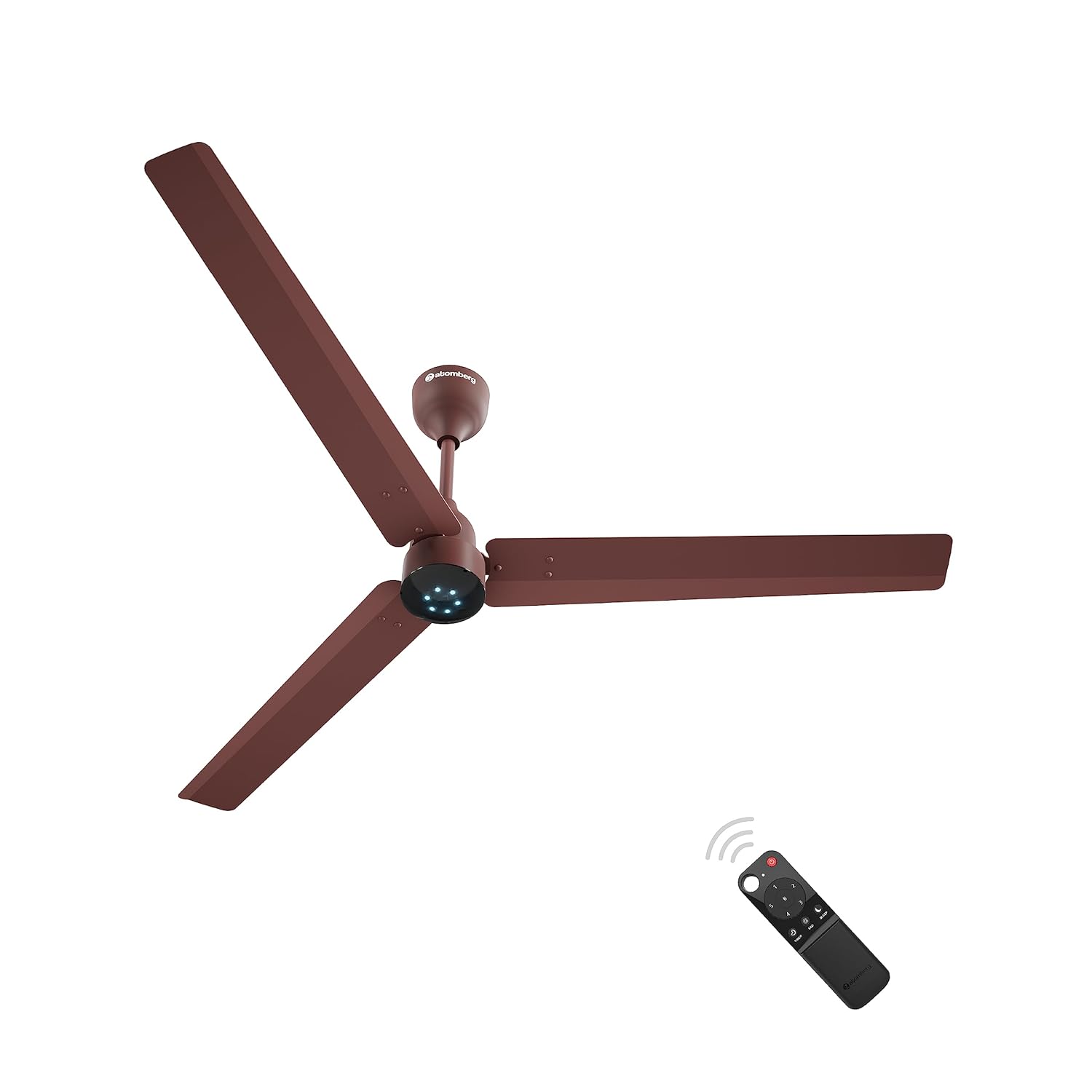 atomberg Renesa 1400mm 32W BLDC மோட்டார் ரிமோட் கண்ட்ரோலுடன் கூடிய ஆற்றல் சேமிப்பு சீலிங் ஃபேன் (மேட் பிரவுன்) 