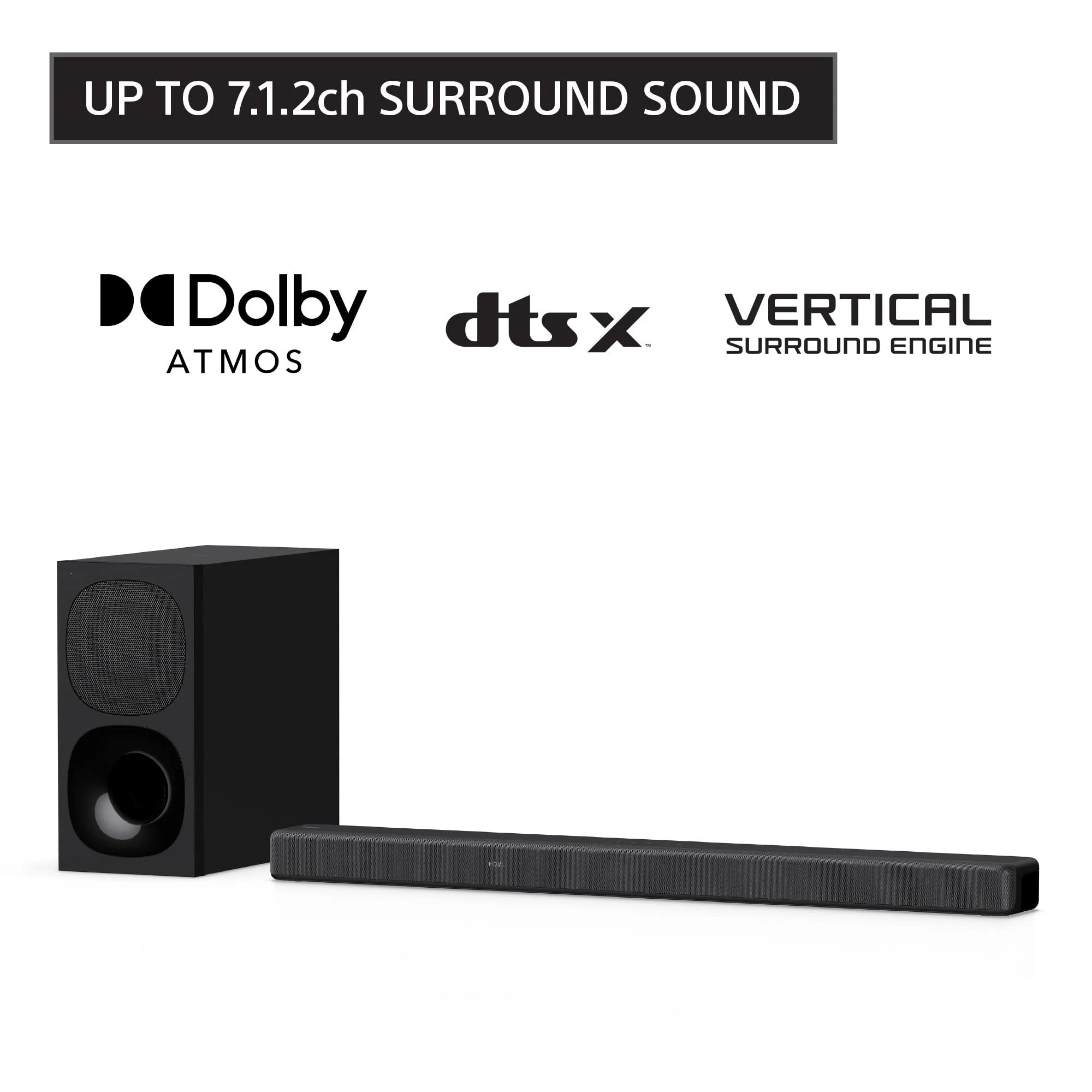 Sony HT-G700 3.1ch 4K Soundbar w/Wireless Sub, 400W Surround