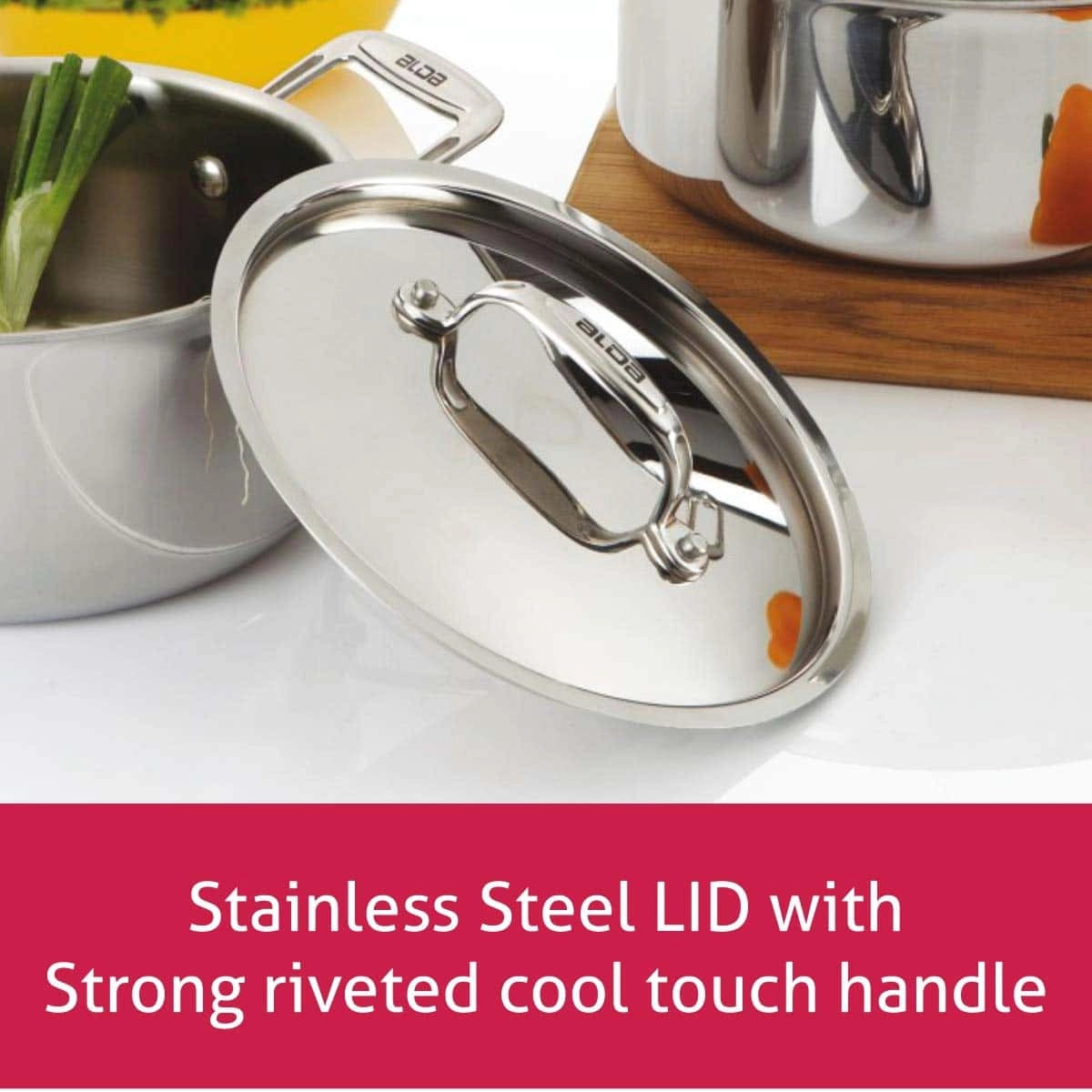 Alda Cook & Serve Casserole Tri Ply Stainless Steel
