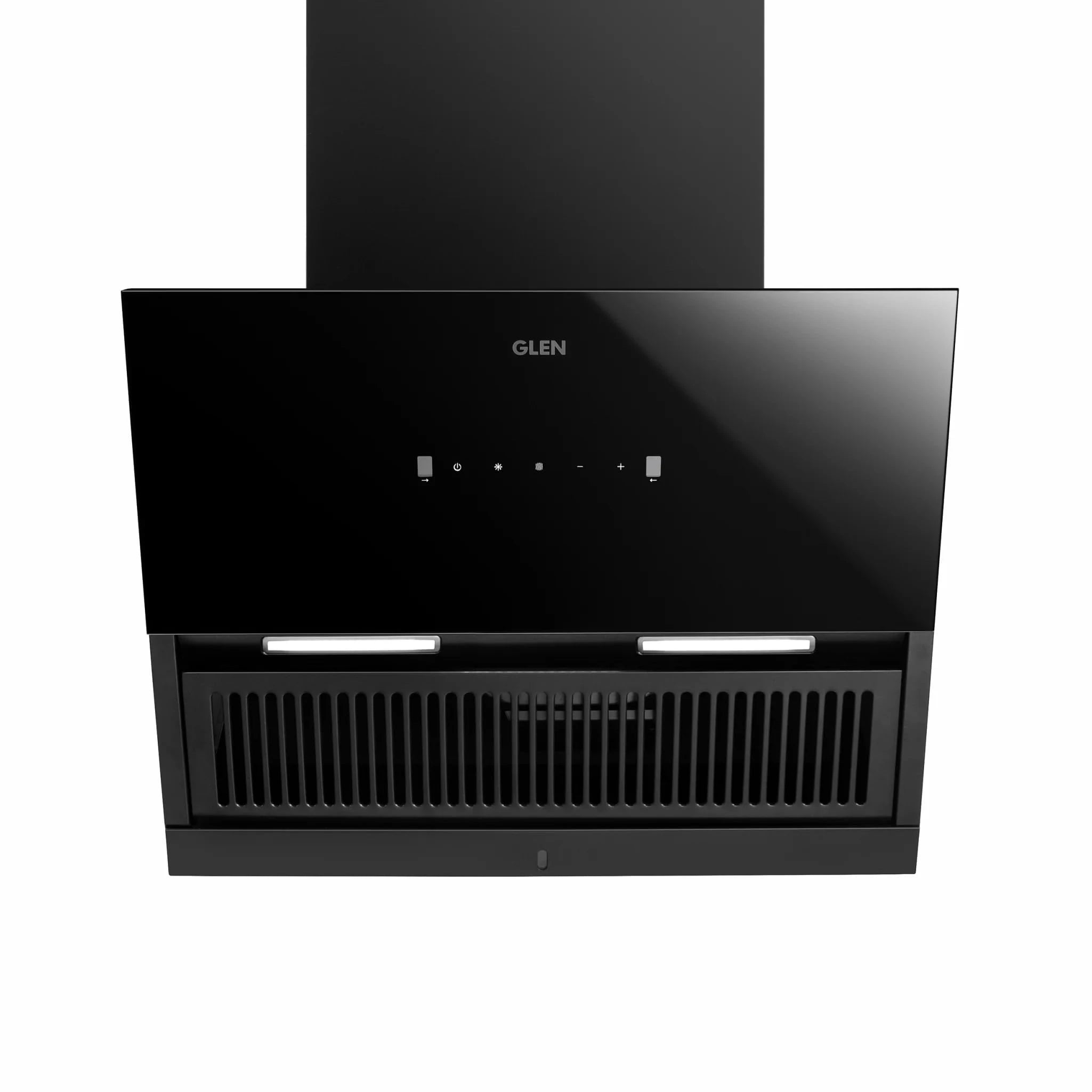 Glen Chimney Auto Clean Glass Filterless Chimney With 7 Year Warranty On Motor, With Motion Sensor 1200 m3/h -Black (CH6064AC90)