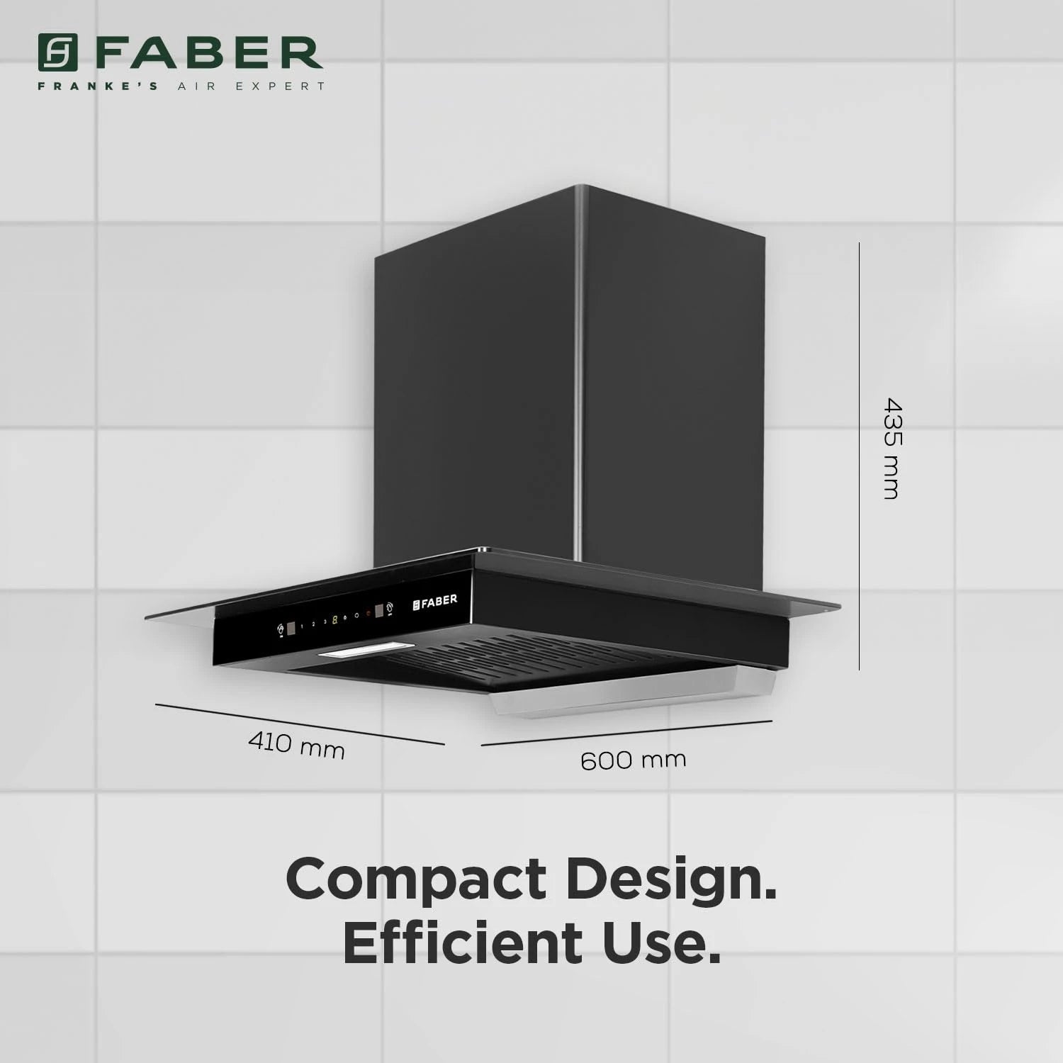 Faber Ignis 60cm 1500m³/hr Autoclean T-Shape Kitchen Chimney | Touch&Gesture Control | Filterless | BuiltIn Oil Collector | 12Yr Motor,2Yr Comprehensive Warranty by Faber|Hood IGNIS IN XL HCSC FL BK60