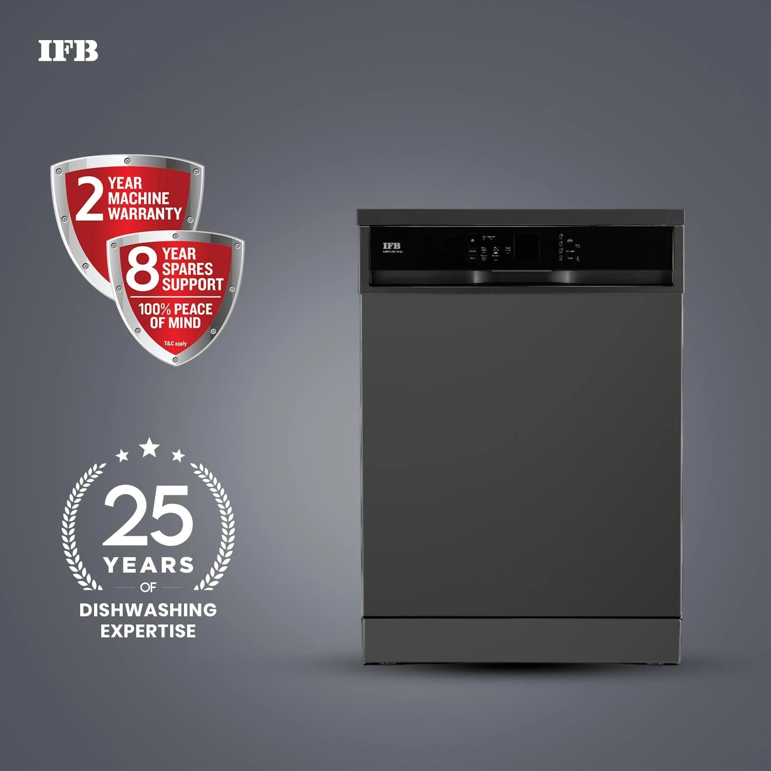 IFB 14 Place Settings with DeepClean® Technology Freestanding Dishwasher (Neptune VX14, Inox Grey, 70° Hot Water Wash with Hygienic Steam Drying, Perfect for Indian Utensils)