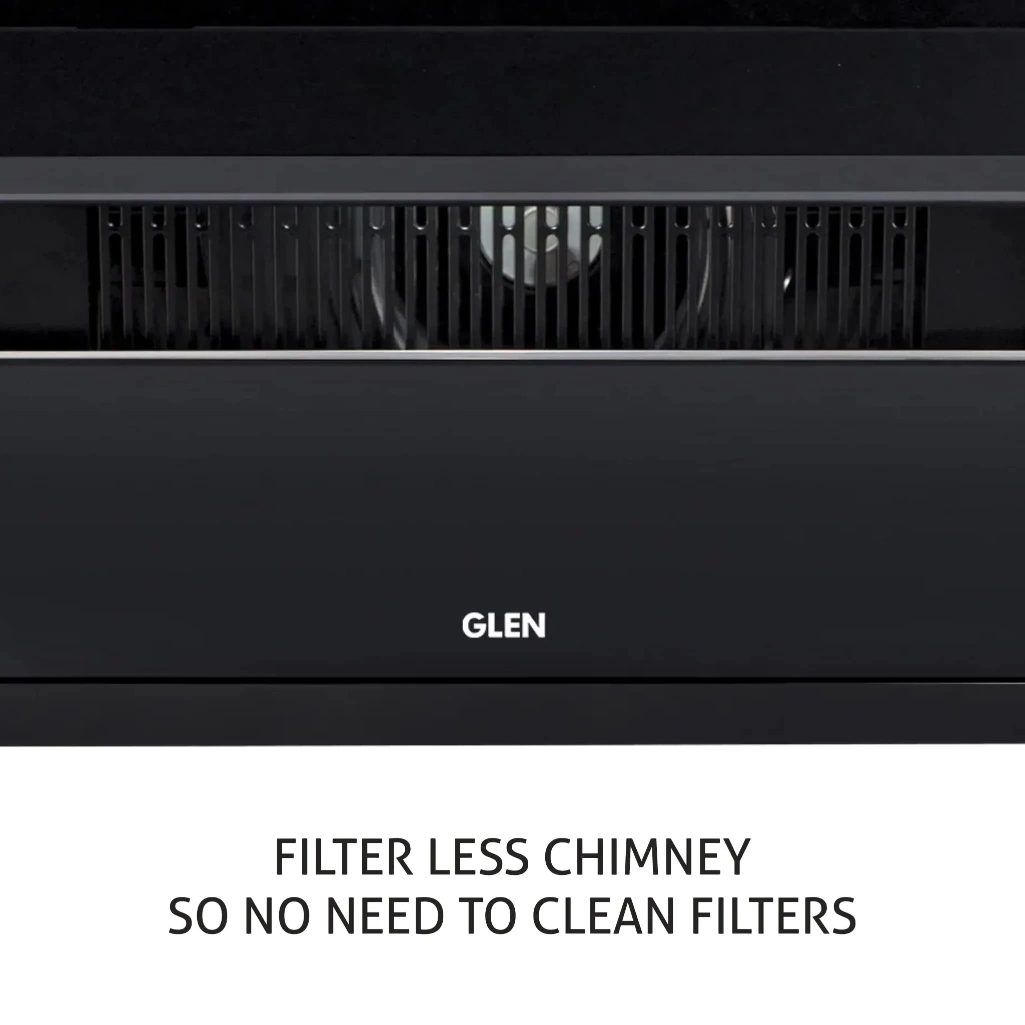 Glen 90 cm 1400 m3/hr Auto-Clean Filterless Kitchen Chimney Motion Sensor (Viola Black)