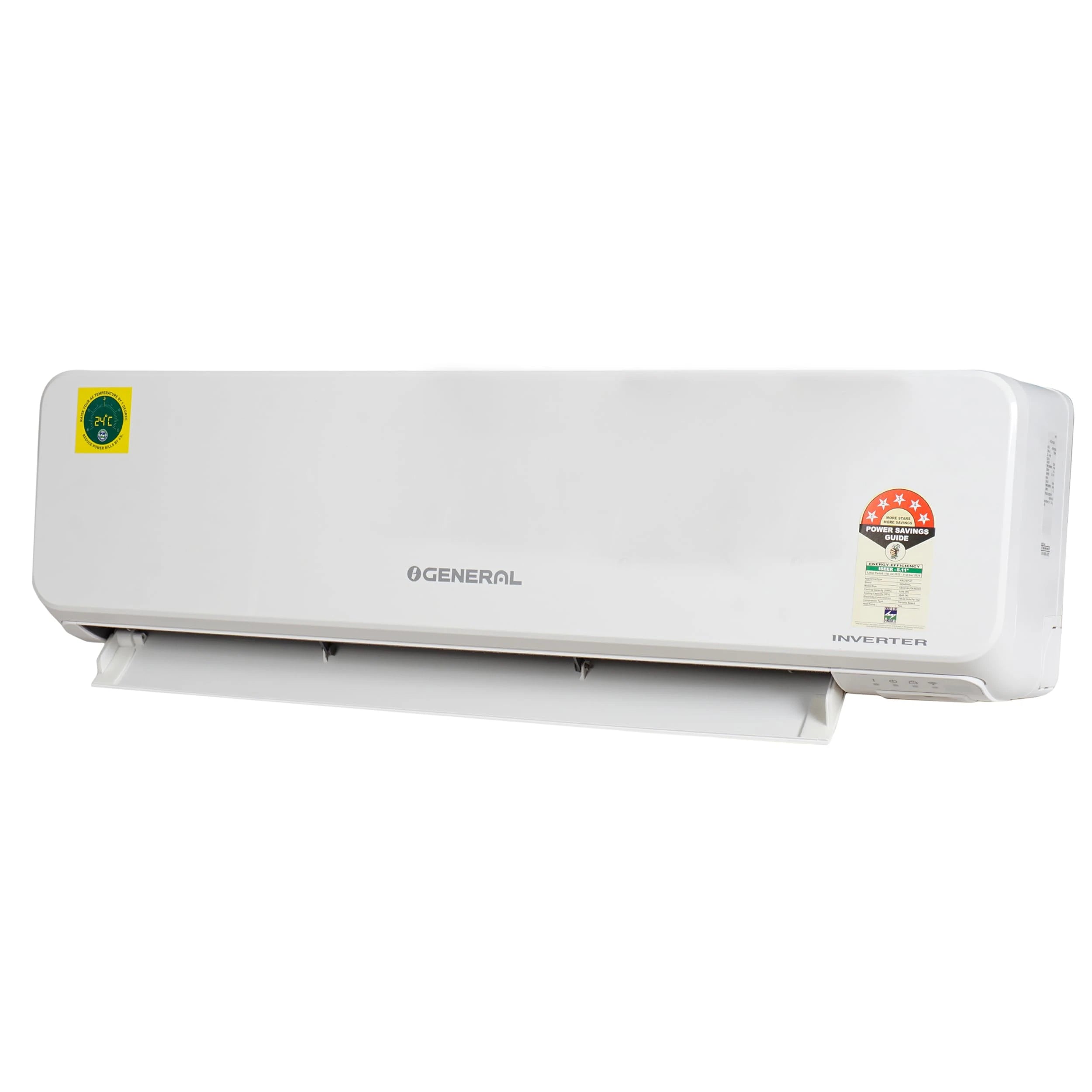 OGeneral 1.5T 5 Star Inverter Split AC - HOT & COLD (Copper Condenser, ASGG18KJTA-B, 2023, White)