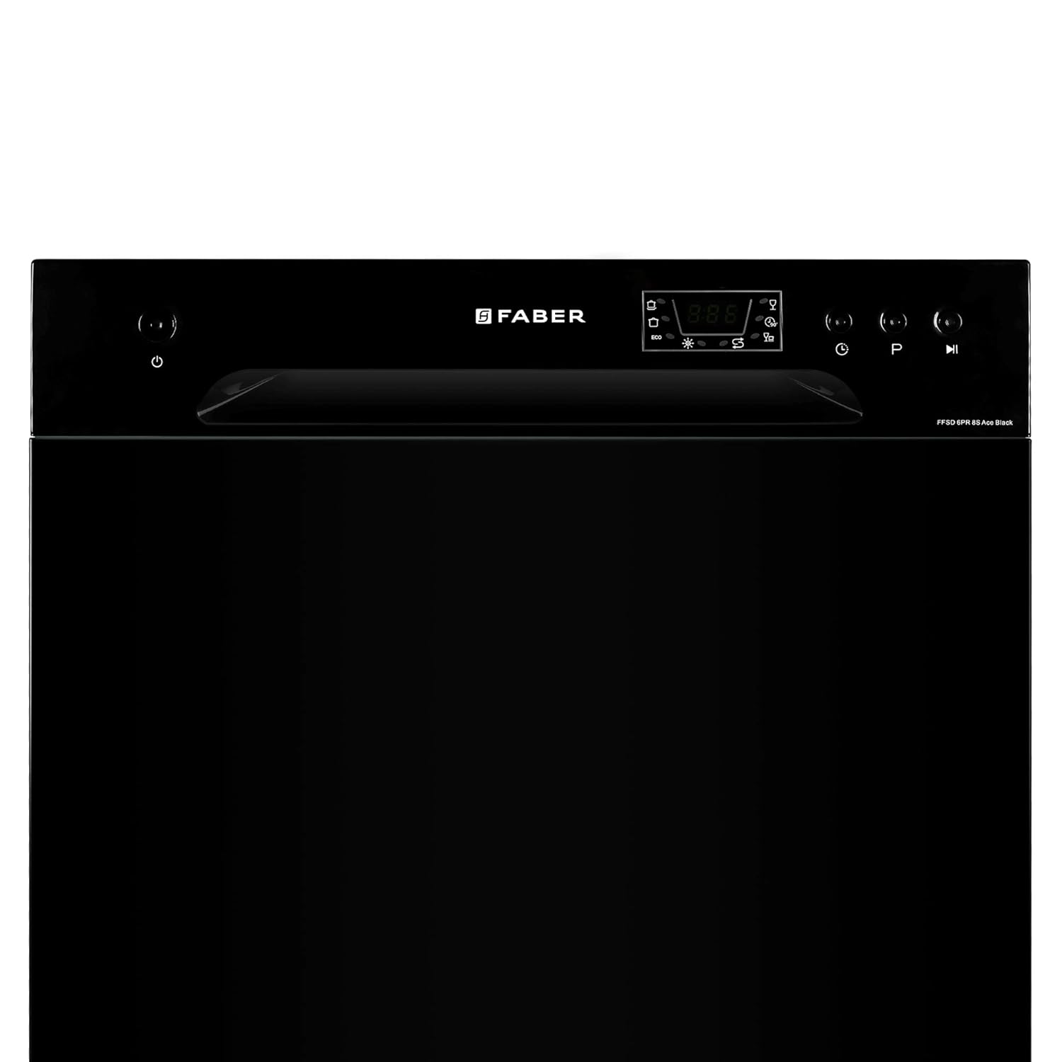 Faber FFSD 6PR 8S Ace Black 8 Place Setting Table Top Dishwasher | Black Finish