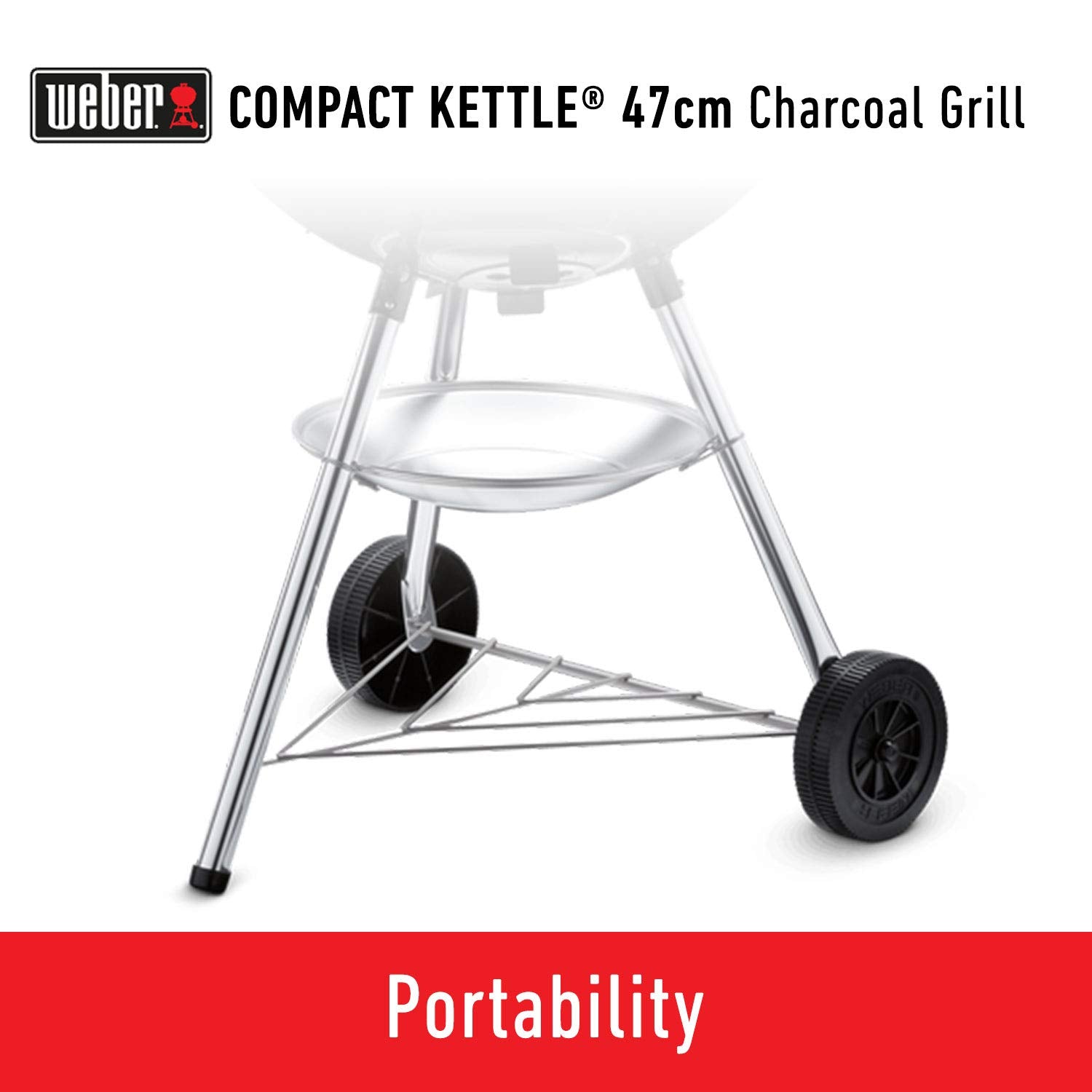 Weber 47Cm Compact Grill W/Therm Charcoal Black Asia
