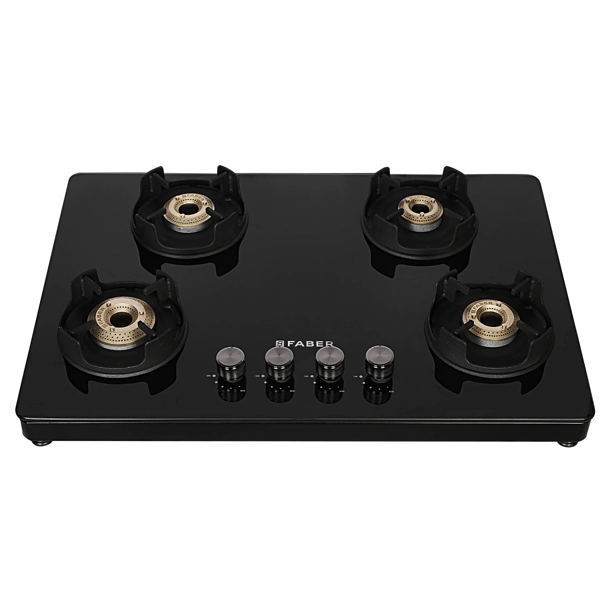 Faber 75 cm,4 Burner Gas stove (NiOS DLX 754 BB BK) Maual Ignition, Black