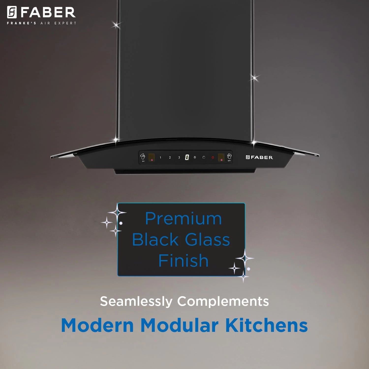 Faber 60 cm 1200 m³/hr Autoclean Curved Chimney| Black Filterless with Oil Collector |8 Yrs Motor & 2Yrs Comprehensive Warranty by Faber | Touch & Gesture Control | Hood Venice IN HC SC FL BK 60