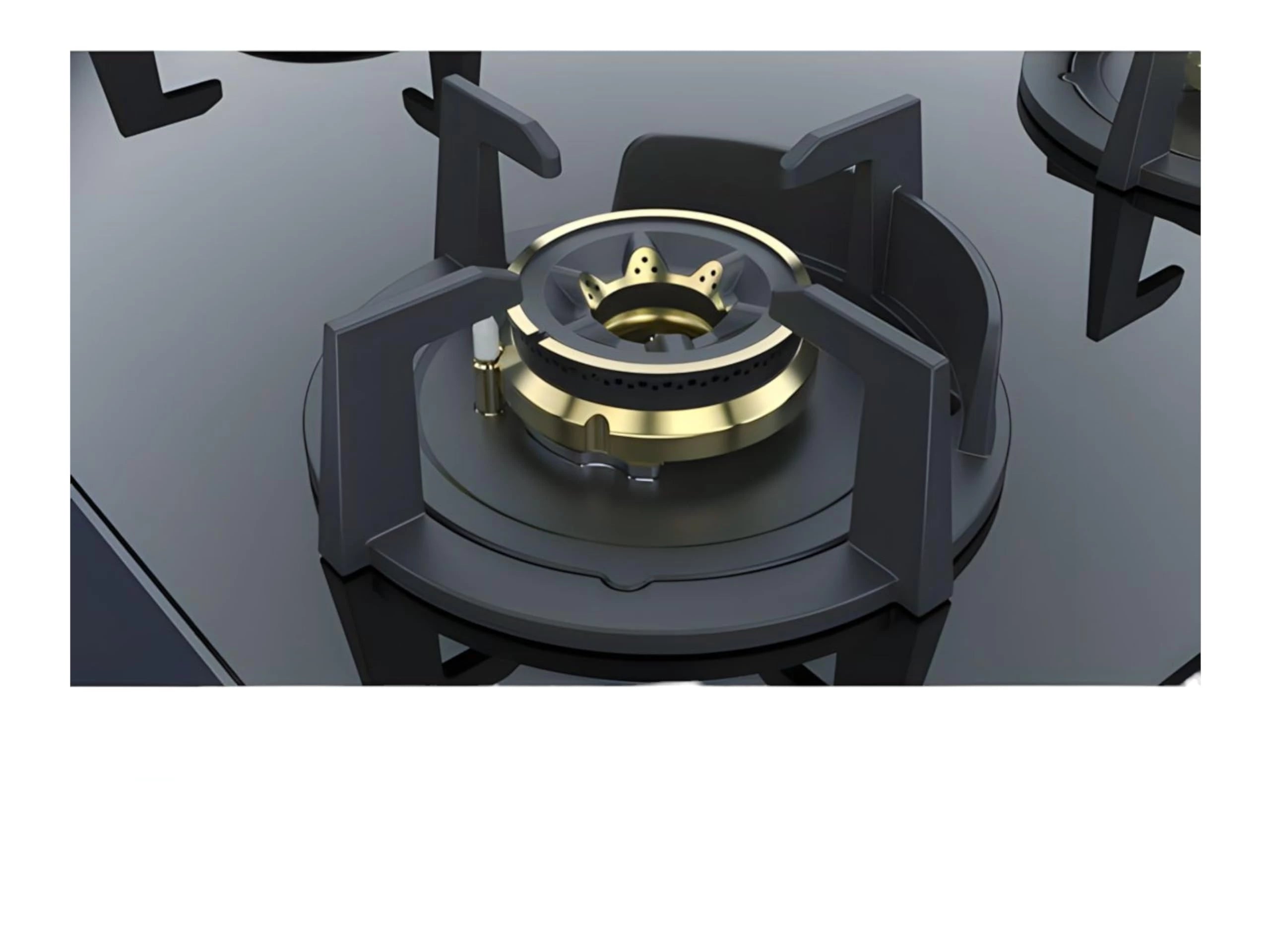 Hindware Hazel 3B 60 Cm | Brass Burners | Auto Ignition | Flame Guard | Metal Knobs | Built In Glass Automatic Hob (3 Burners) - Black