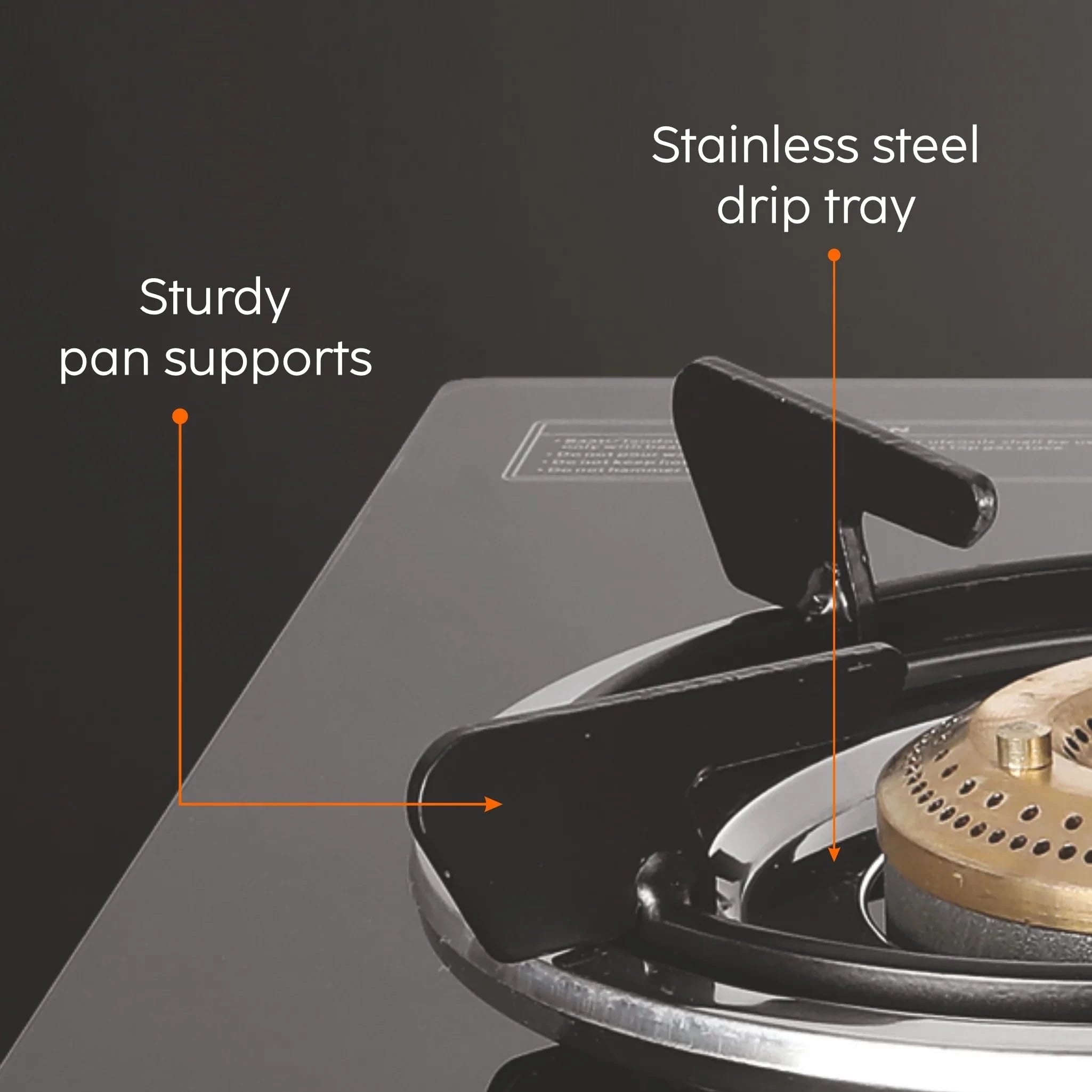 Glen 3 Burner Toughened Glass Top PNG Gas Stoves | Brass Burners | Black | ISI Certified | Stainless Steel Drip Trays | Anti-Skid Feet Ergonomic Knobs | 2 Year Warranty (CT1030GTBB BLPN)