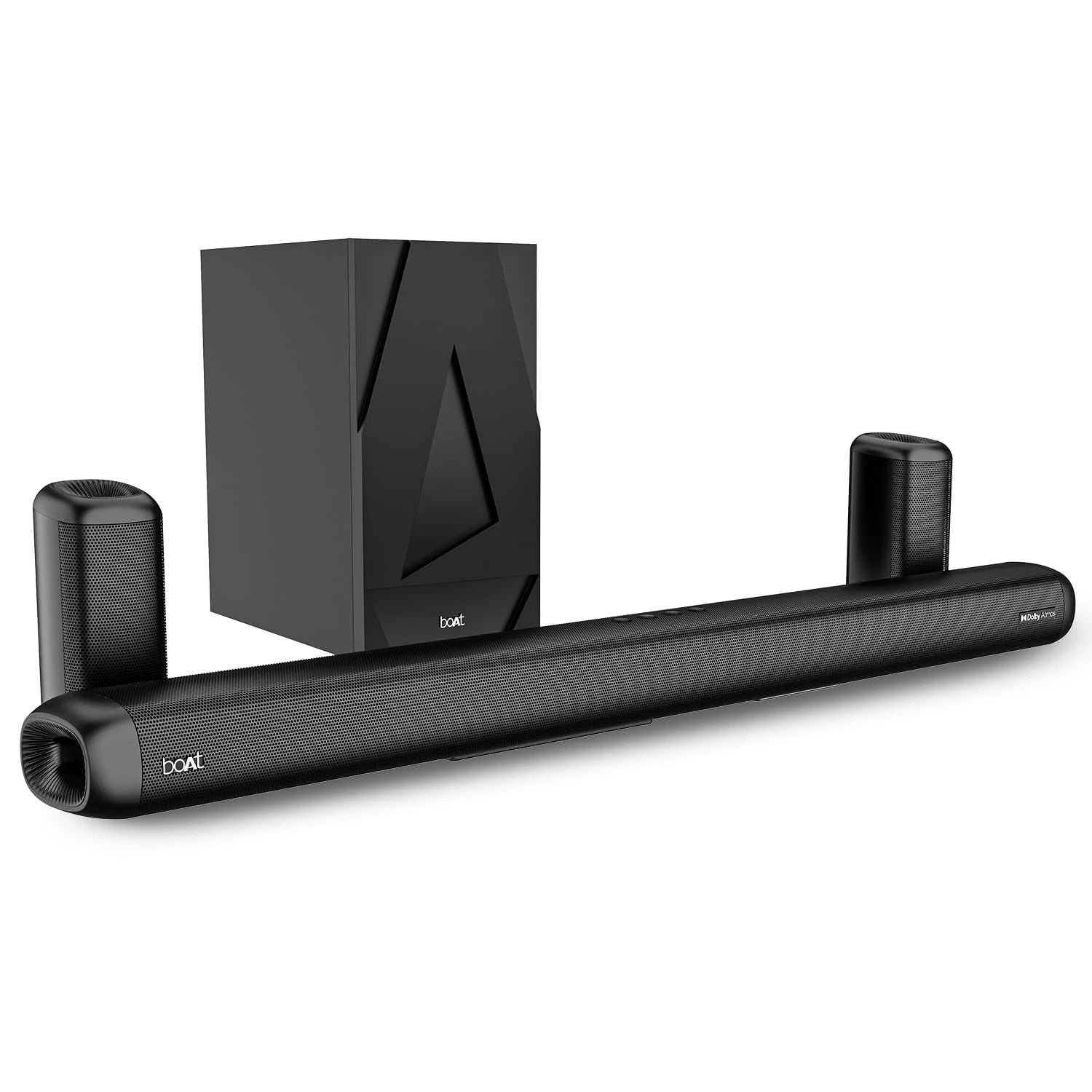 boAt Aavante Bar 5500DA 500W Bluetooth Soundbar w/Dolby Atmos & Cinematic Sound,5.1.2 Channel,8 Drivers for Surround Sound Effect,Multi- Compatibility, Remote Control(Premium Black)