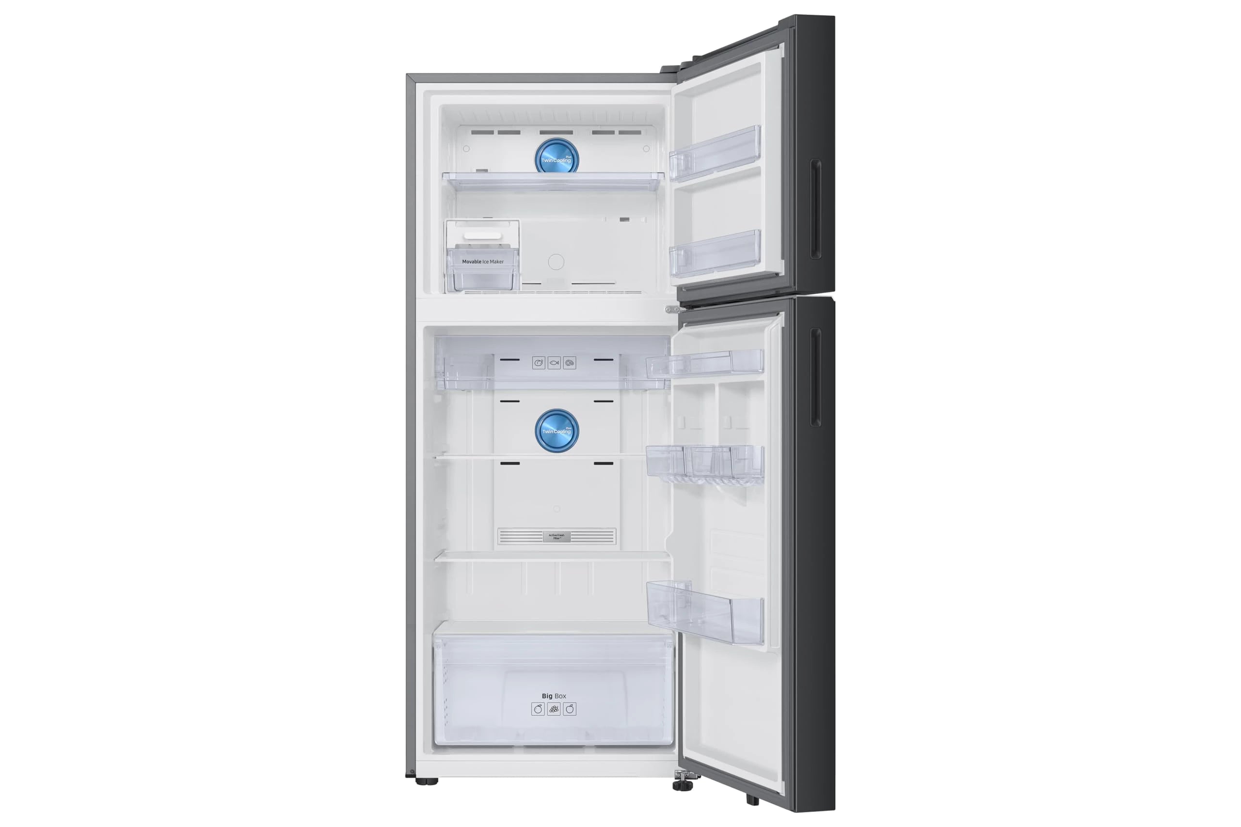 Samsung 396 L, 2 Star, Convertible 5-in-1, Digital Inverter, Frost Free Double Door, WiFi Enabled Bespoke AI Refrigerator (RT41DB6A4B22HL, Clean Black)