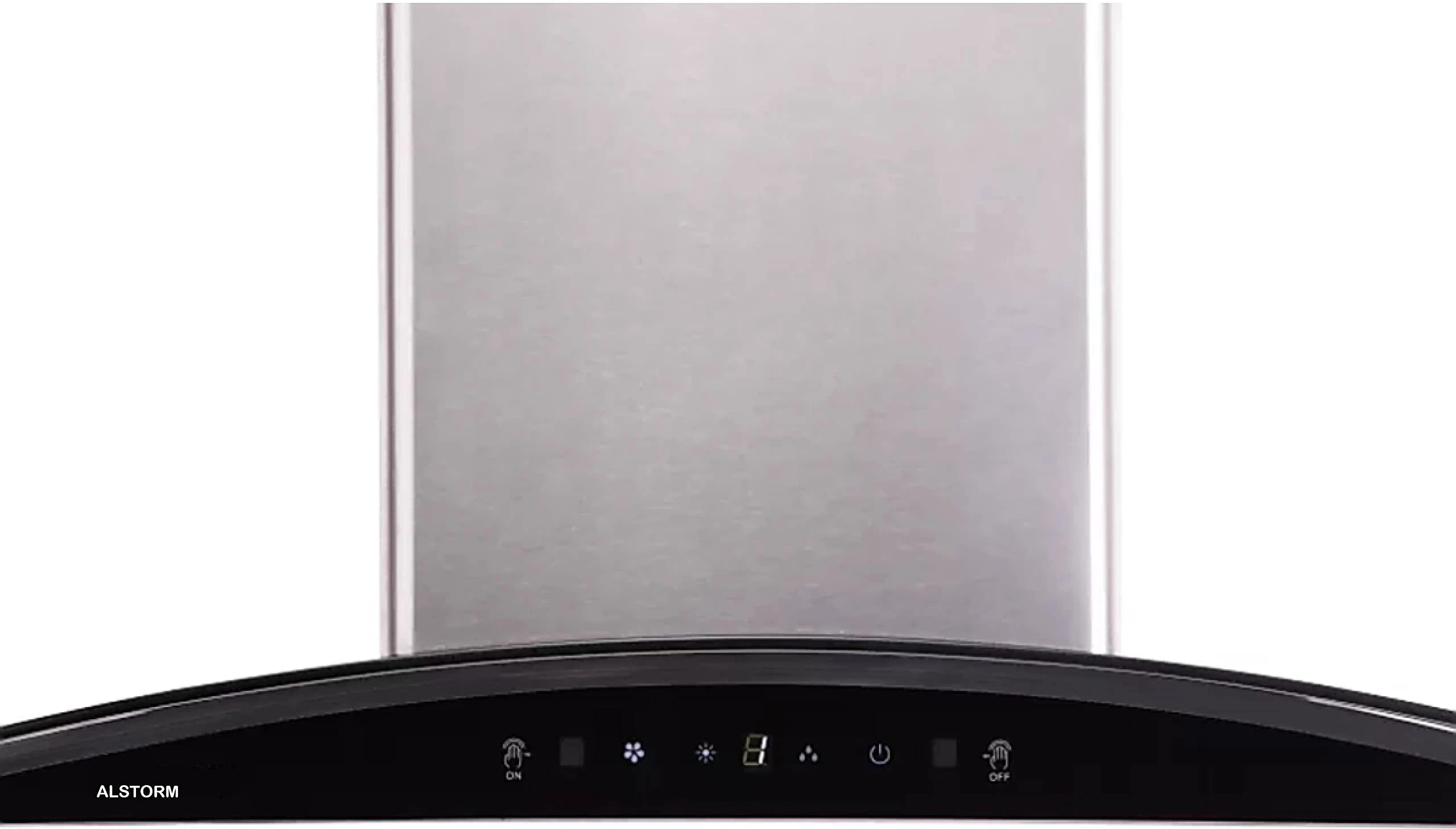 Alstorm Alpha Chimney Auto Clean 60cm 1200m3/hr (Baffle-Filters, Motion Sensor, Silver)