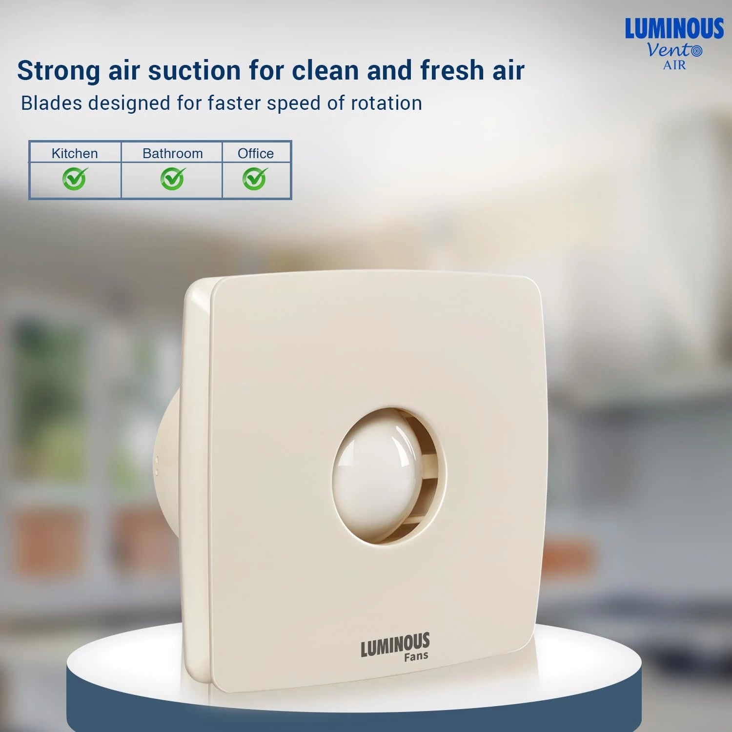 Luminous Vento Air 150MM High Speed Exhaust Fan, Bird Guard, Noiseless, Anti-Rust, 2yr Warranty.